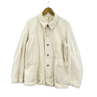 ジャケット 30s-40s/ドイツ軍/ヘリンボーンツイル コットンリネン ワークJKT 52 ホワイト