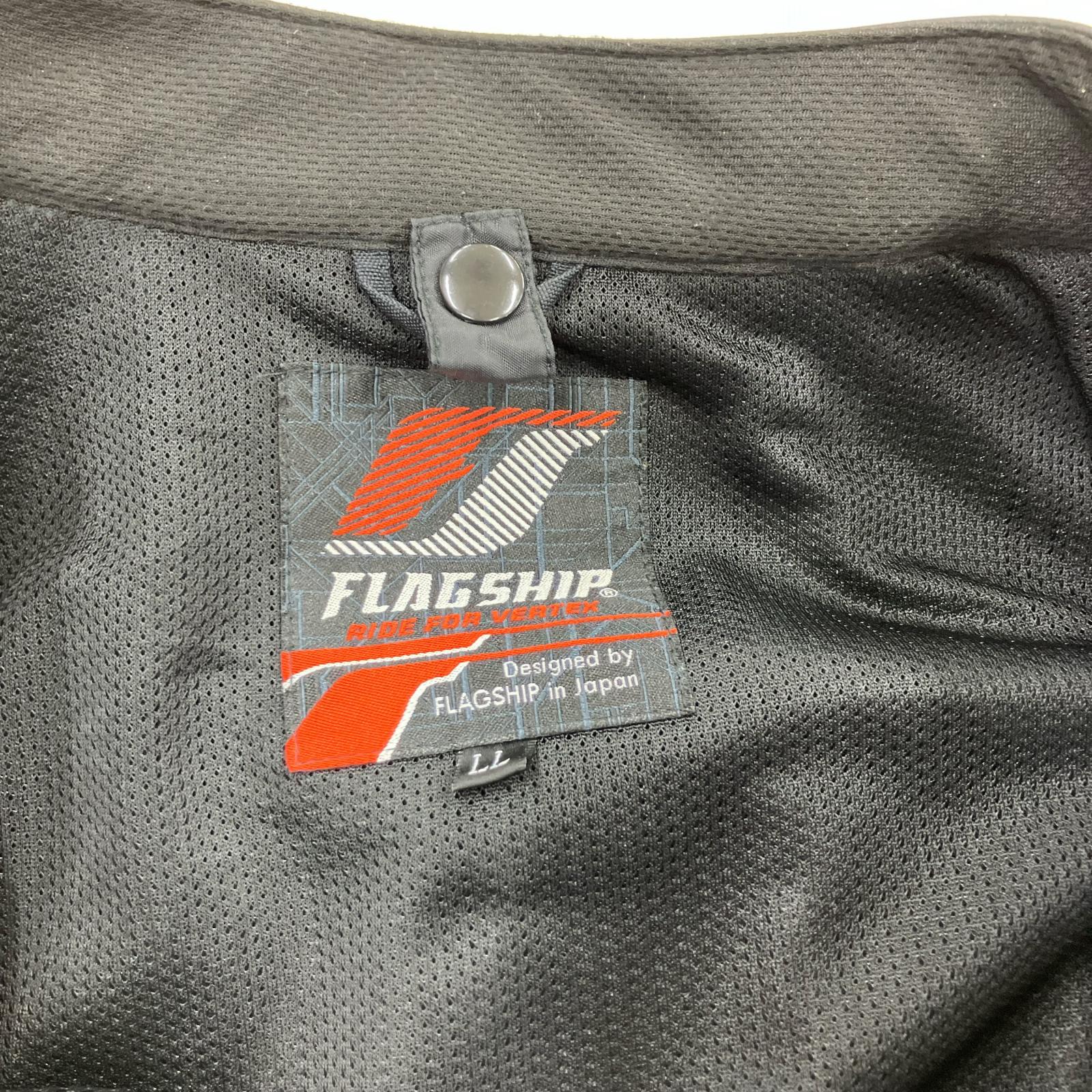 ライダースジャケット FLAGSHIP メッシュフェイクレザーバイカージャケット LL ブラック
