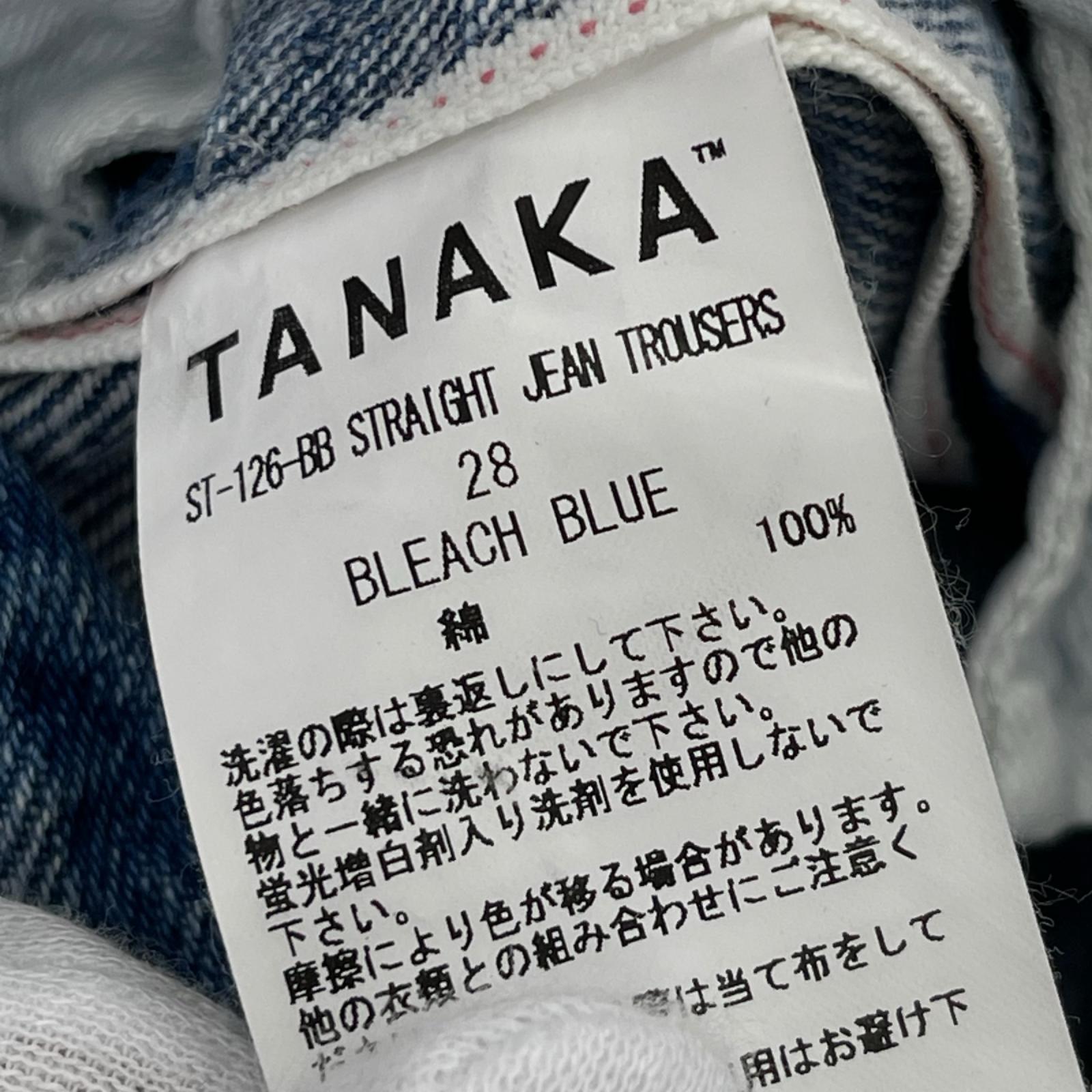 デニムパンツ TANAKA ST-126-BB STRAIGHT JEAN TROUSERS 28 ブルー