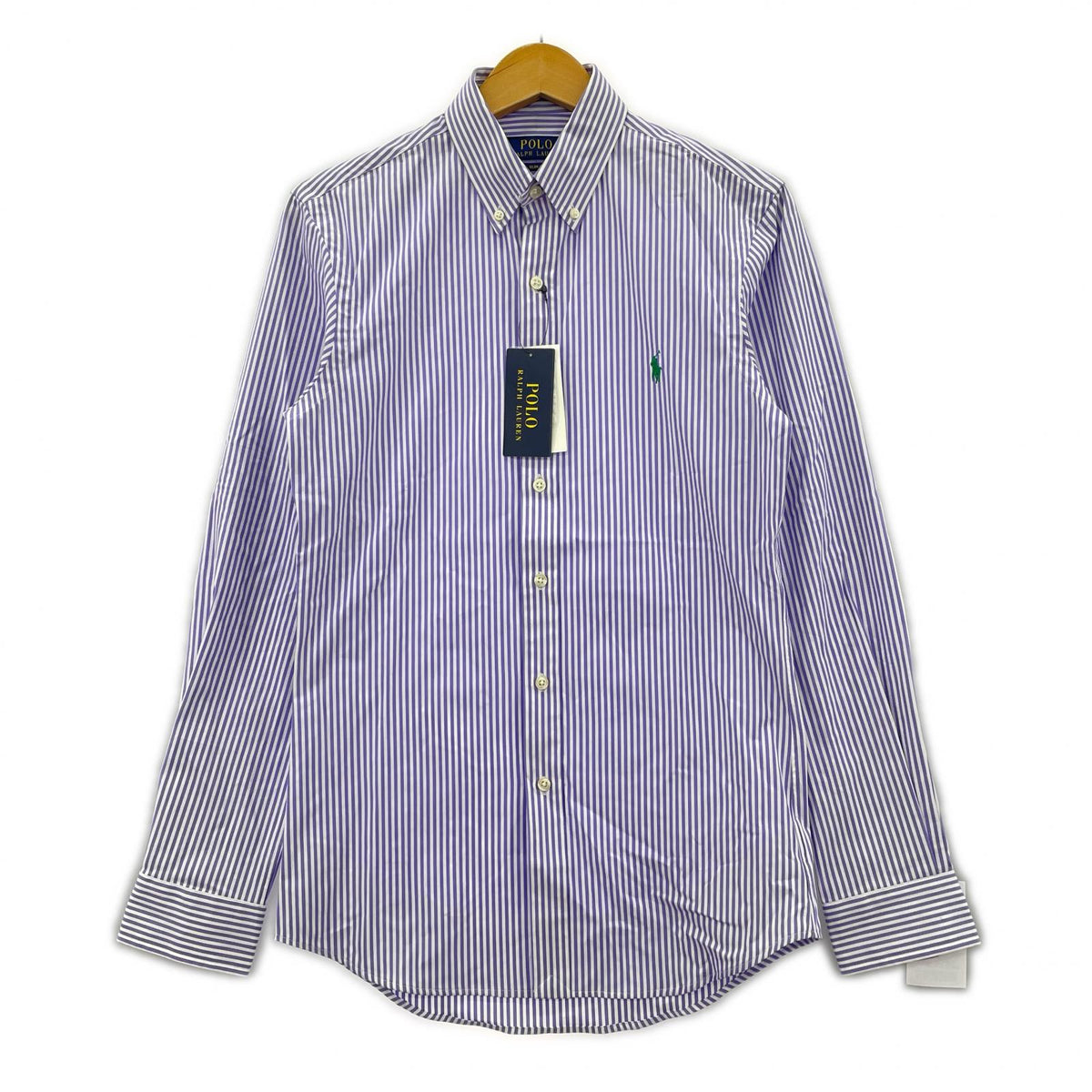 長袖シャツ SLIM FIT ｽﾄﾗｲﾌﾟ ﾊﾟｰﾌﾟﾙ (XS) パープル
