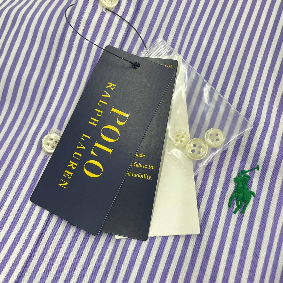 長袖シャツ SLIM FIT ｽﾄﾗｲﾌﾟ ﾊﾟｰﾌﾟﾙ (XS) パープル