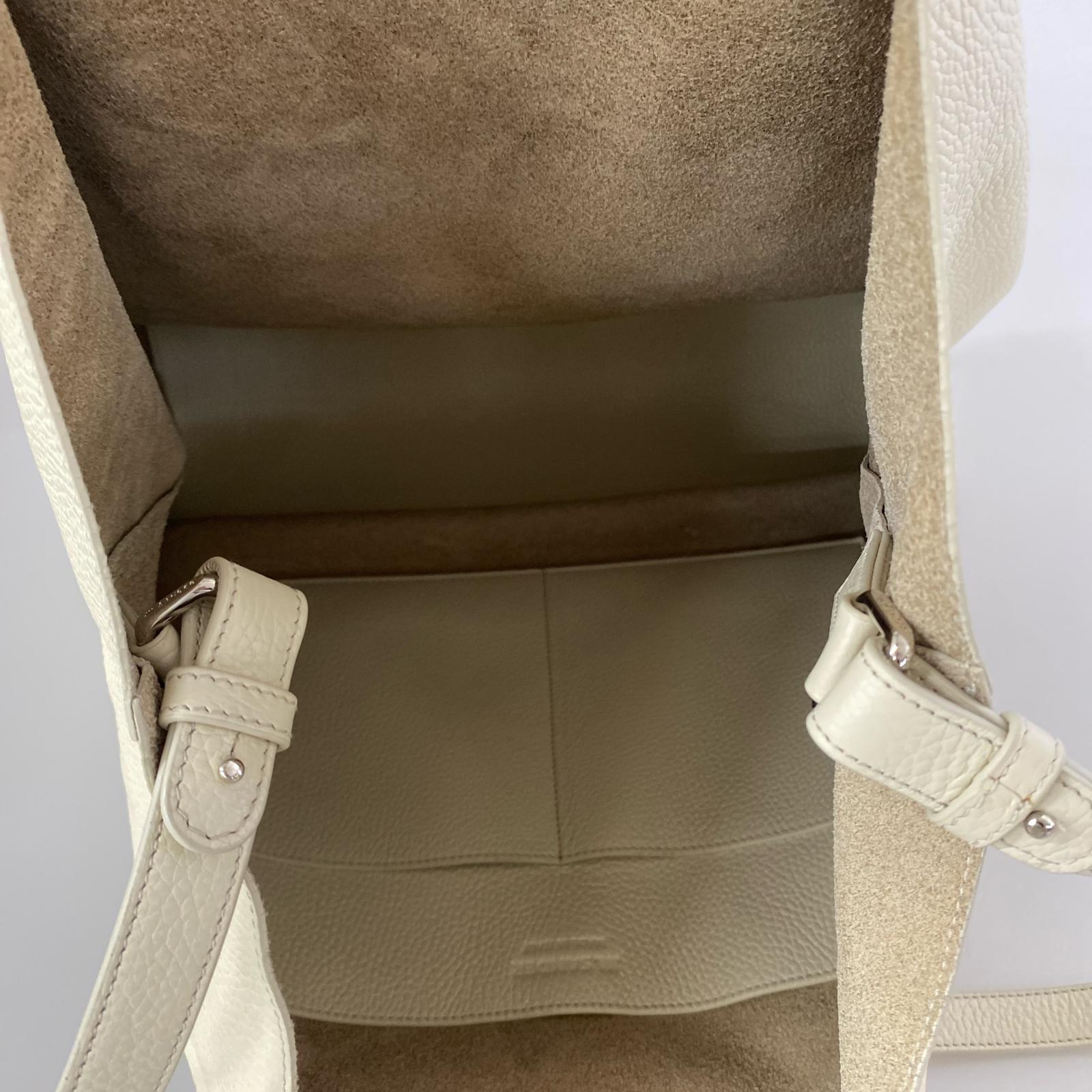 ショルダーバッグ JIL SANDER 2WAY レザートートバッグ アイボリー