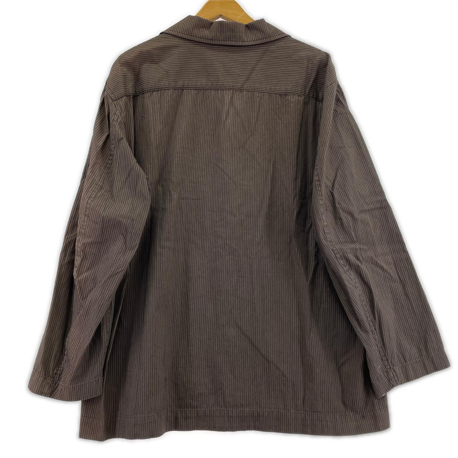 ジャケット ISSEY MIYAKE ステッチデザインジャケット 茶 ブラウン