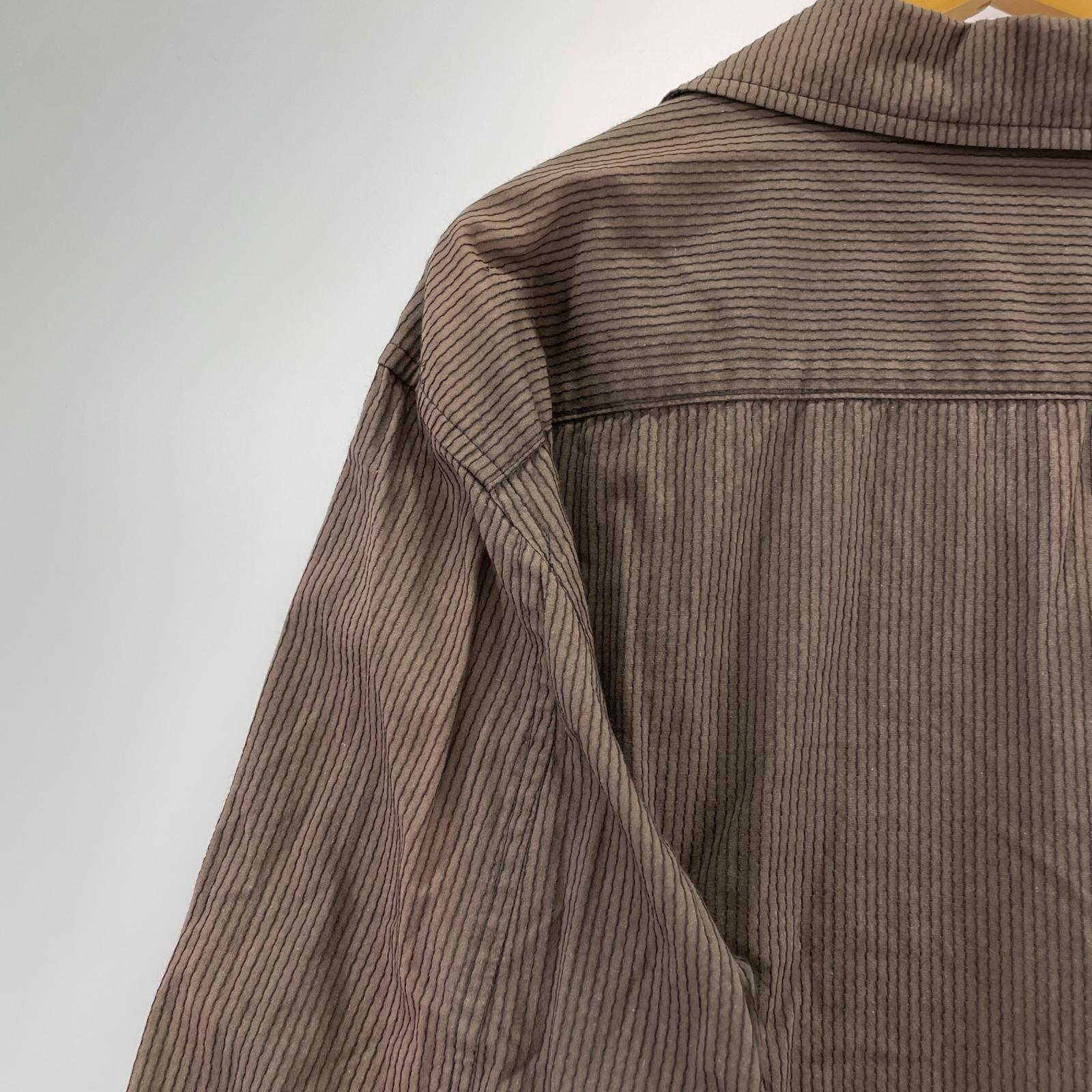 ジャケット ISSEY MIYAKE ステッチデザインジャケット 茶 ブラウン