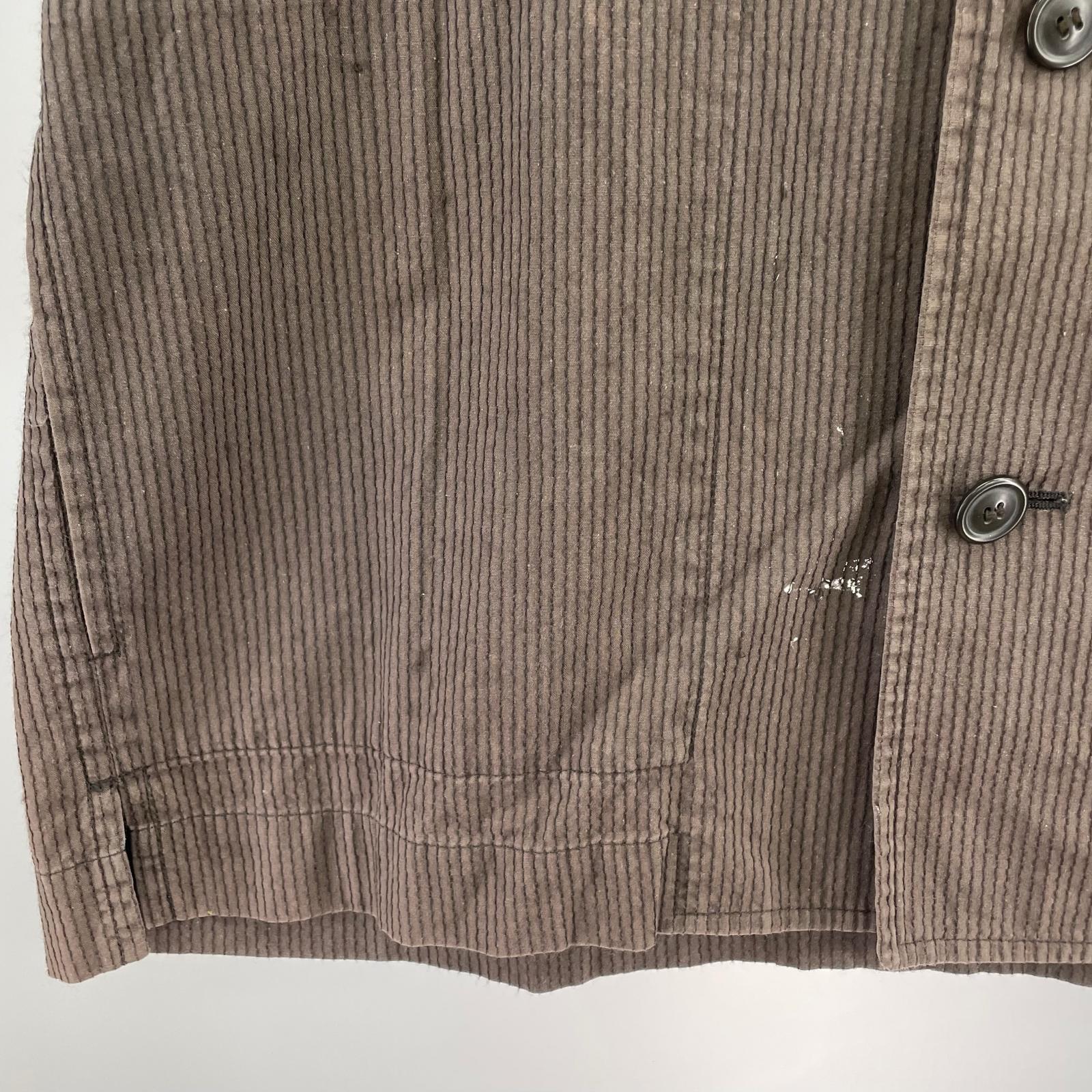 ジャケット ISSEY MIYAKE ステッチデザインジャケット 茶 ブラウン