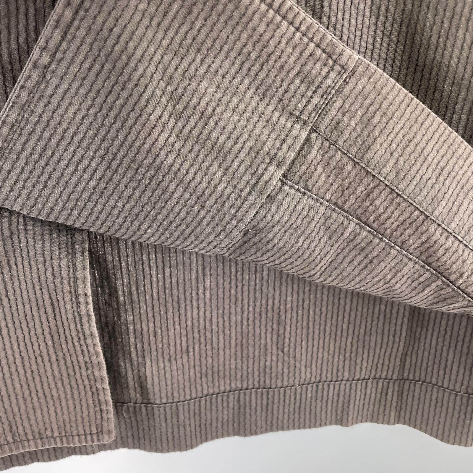 ジャケット ISSEY MIYAKE ステッチデザインジャケット 茶 ブラウン