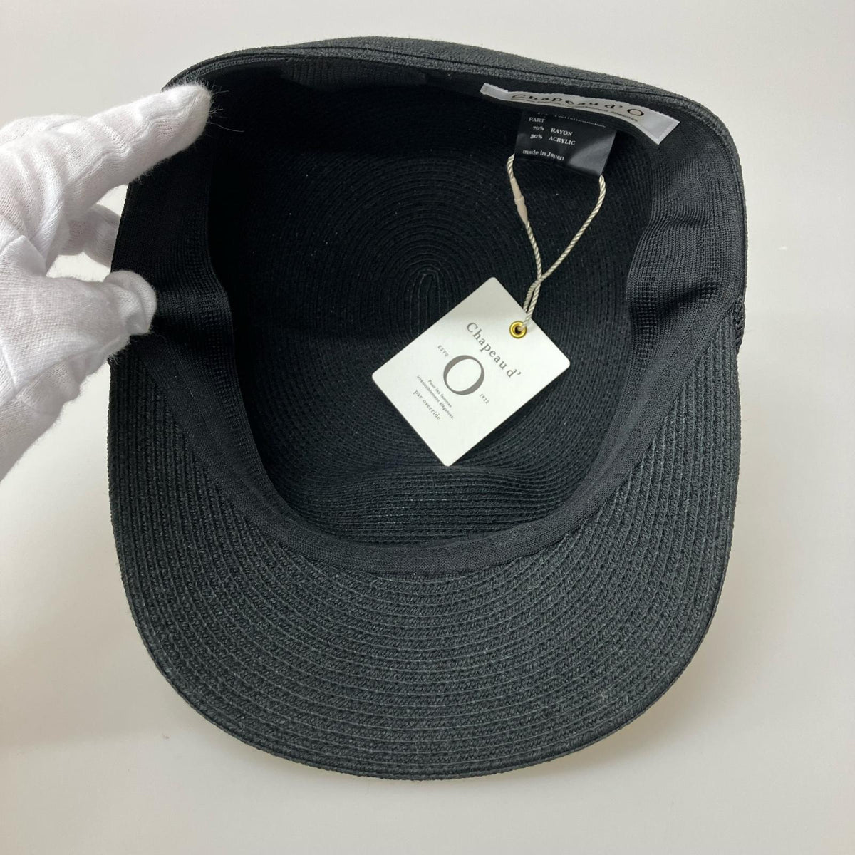 キャップ Chapeau d' O シルクブレードキャップ ブラック ブラック