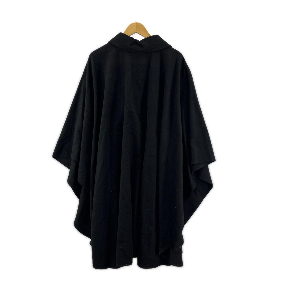 ジャケット ｹｰﾌﾟ ﾎﾟﾝﾁｮ ｳｰﾙ ｶｼﾐﾔ混 黒 (M) M ブラック