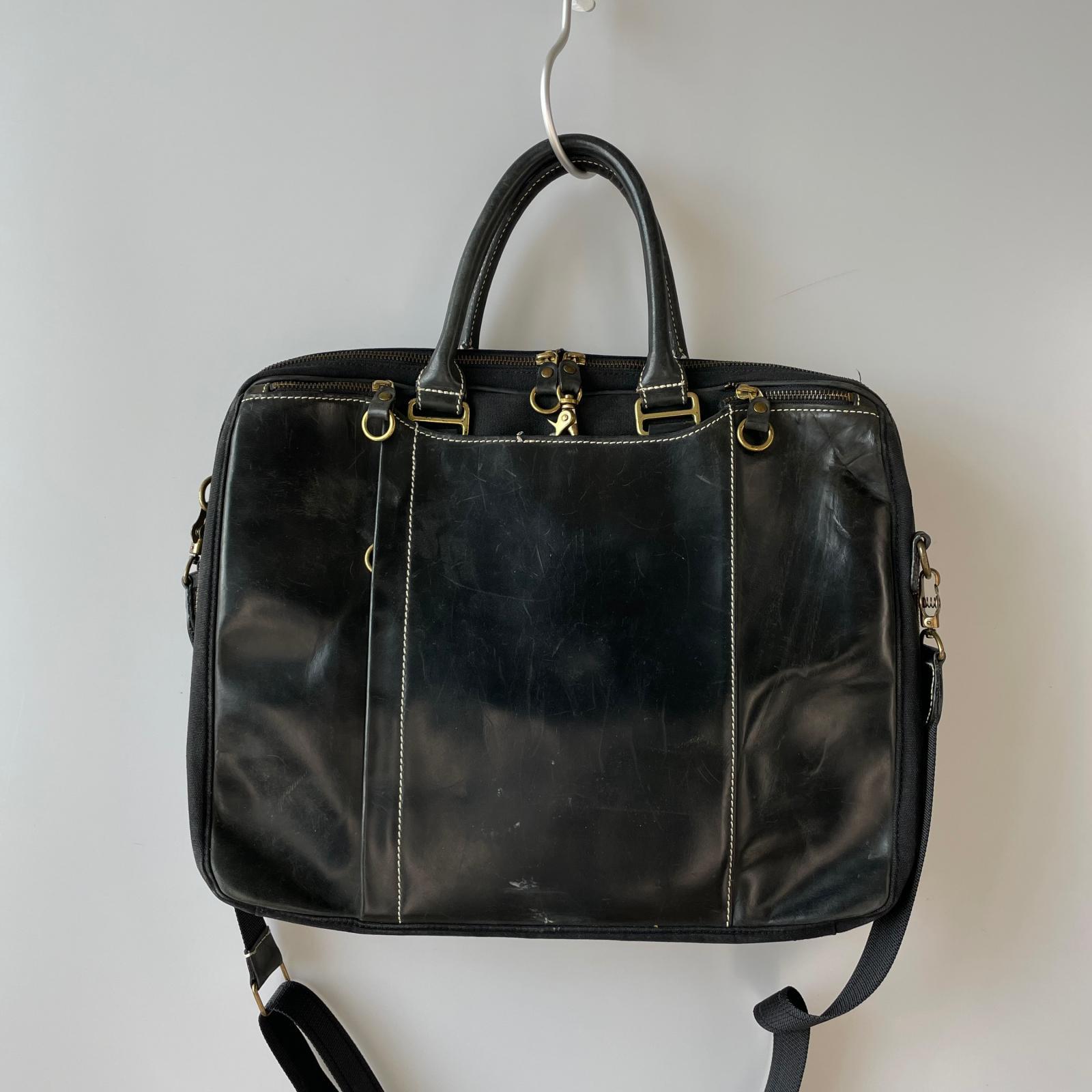 ショルダーバッグ AinSoph アインソフ 2Way レザー 黒 ブラック
