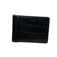 SAINT LAURENT クロコ 型押しレザー マネークリップ