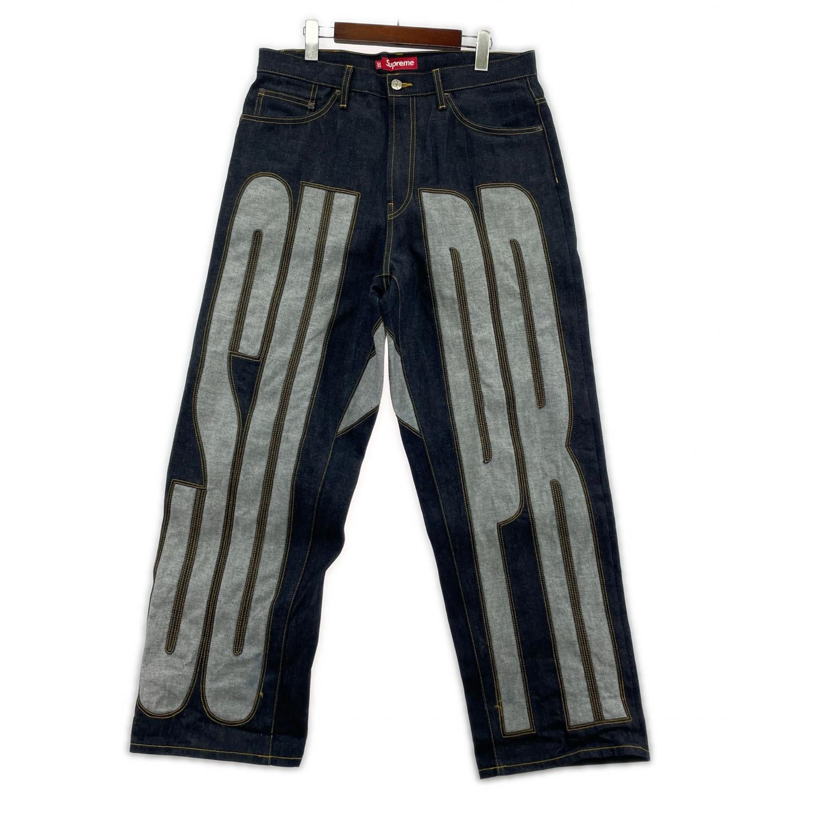 デニムパンツ Supreme Inset Spellout Baggy Jean 32 インディゴ 32