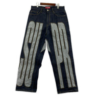 デニムパンツ Supreme Inset Spellout Baggy Jean 32 インディゴ 32