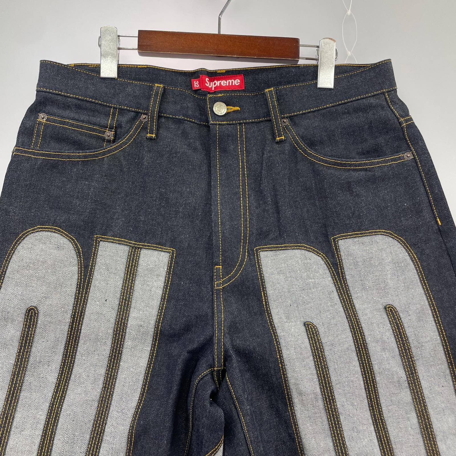 デニムパンツ Supreme Inset Spellout Baggy Jean 32 インディゴ 32