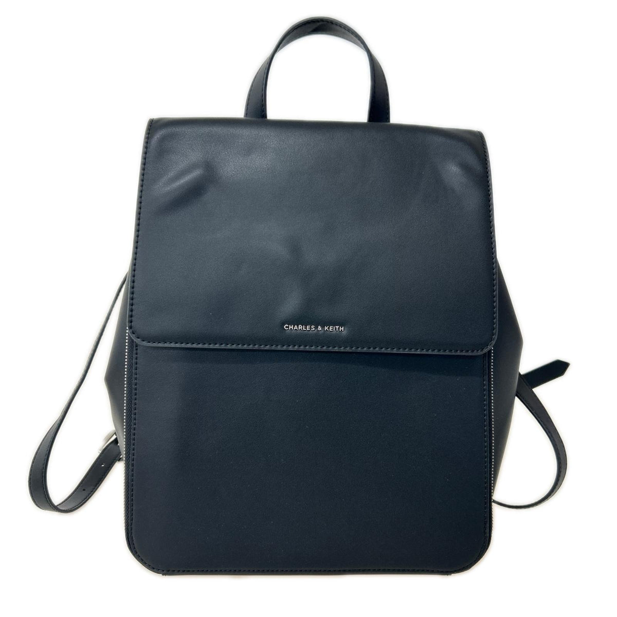 リュック・デイパック charles＆keith ストラクチャーバックパック BK ブラック