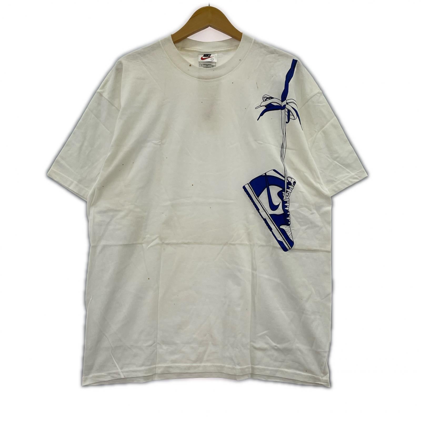 半袖Ｔシャツ NIKE 90ｓ Dunk over shoulder 青 (L) L ホワイト