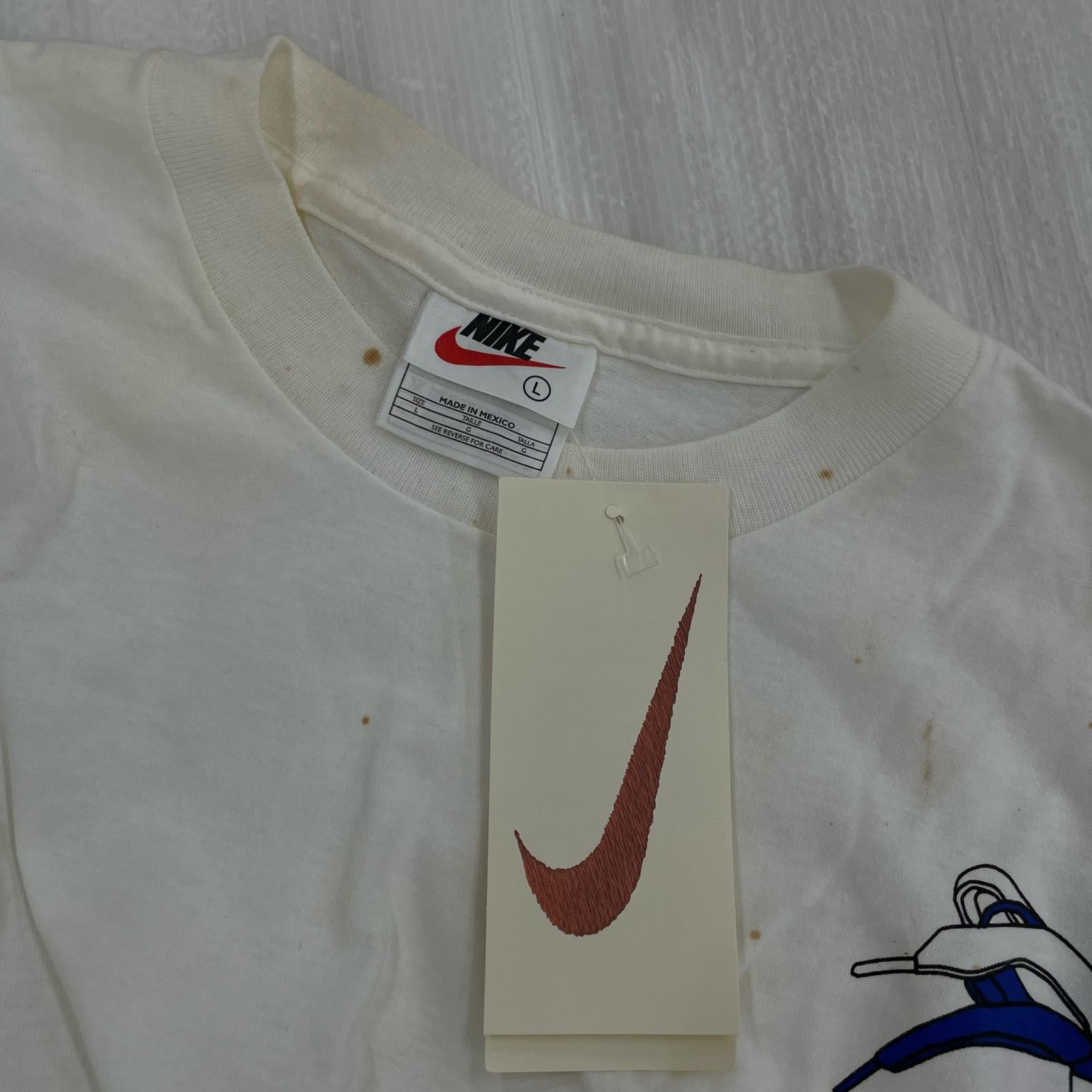 半袖Ｔシャツ NIKE 90ｓ Dunk over shoulder 青 (L) L ホワイト