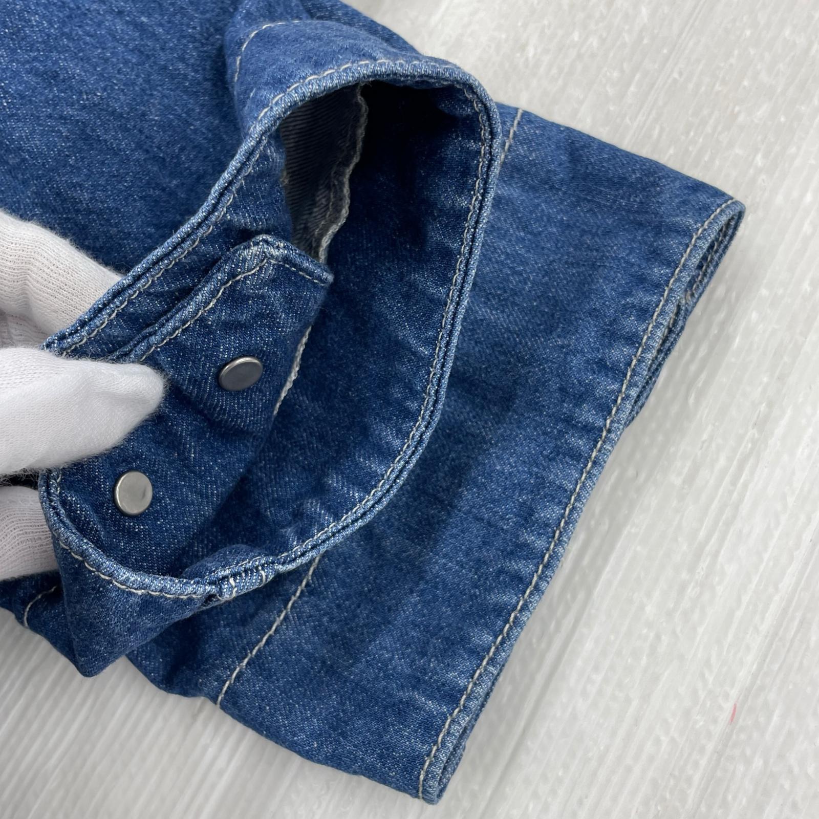 デニムジャケット PREMIUM カットオフ　L L ネイビー