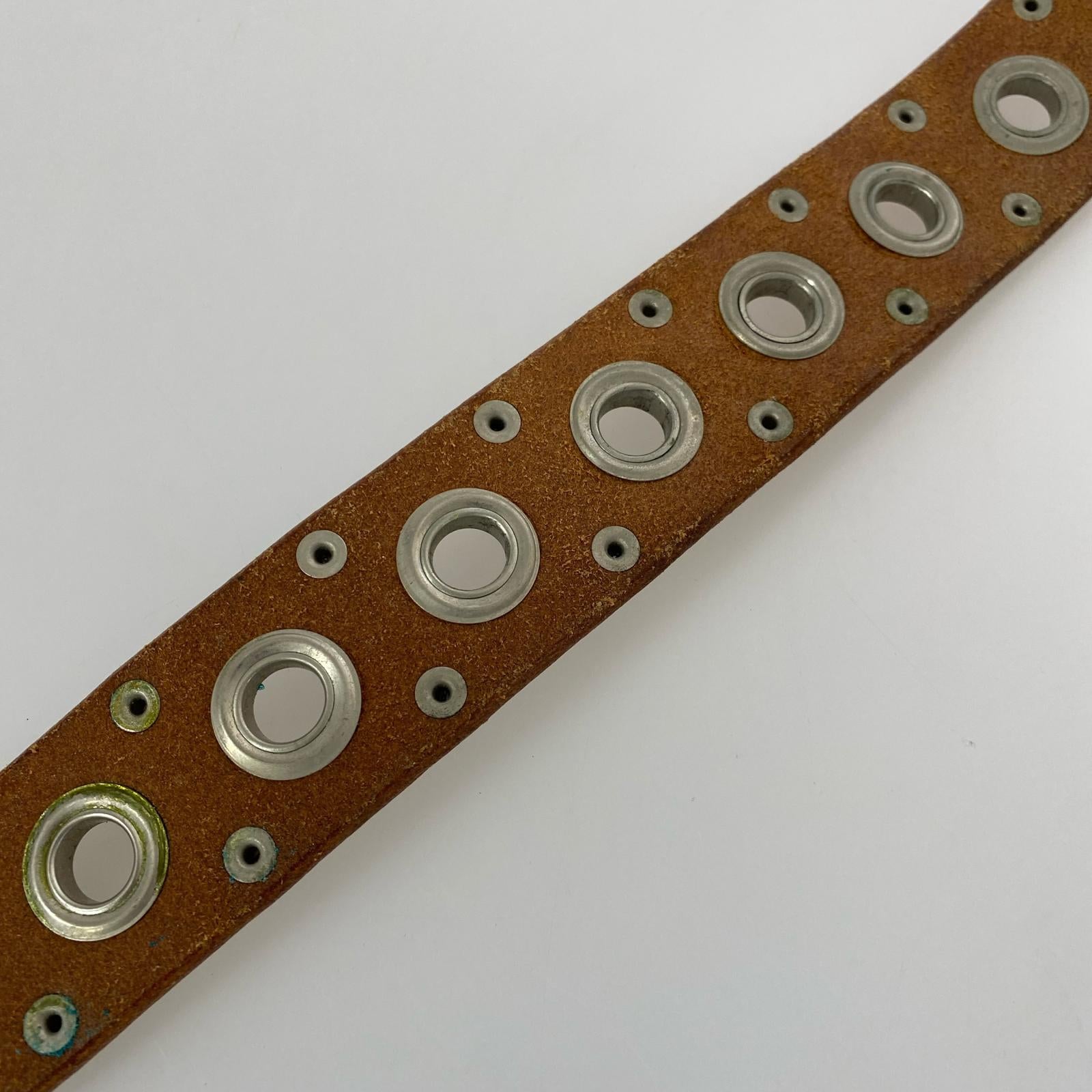 その他アクセサリー VINTAGE WORKS 127242 レザーベルト　白 ブラウン