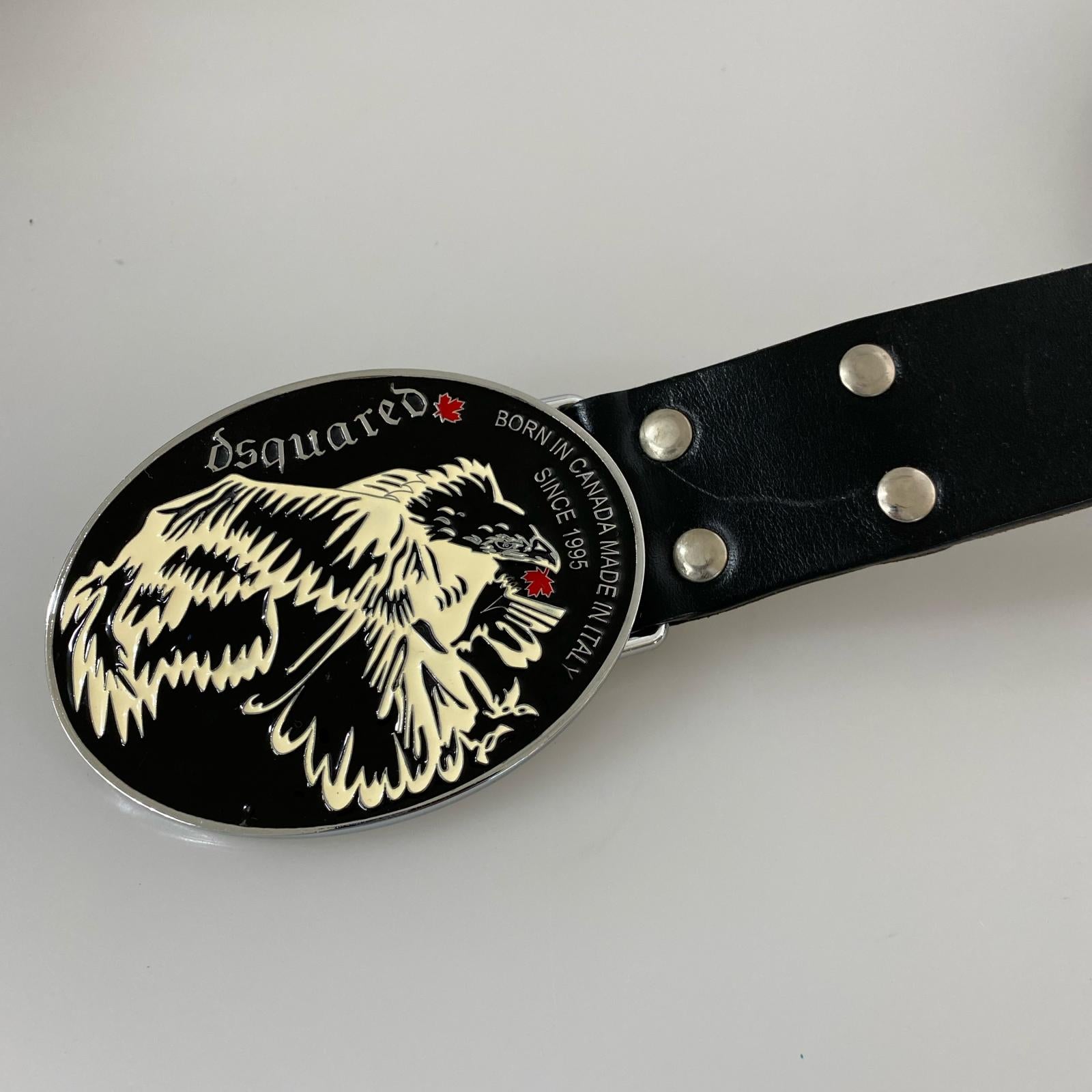 その他アクセサリー イーグルバックルレザーベルト　黒 ブラック