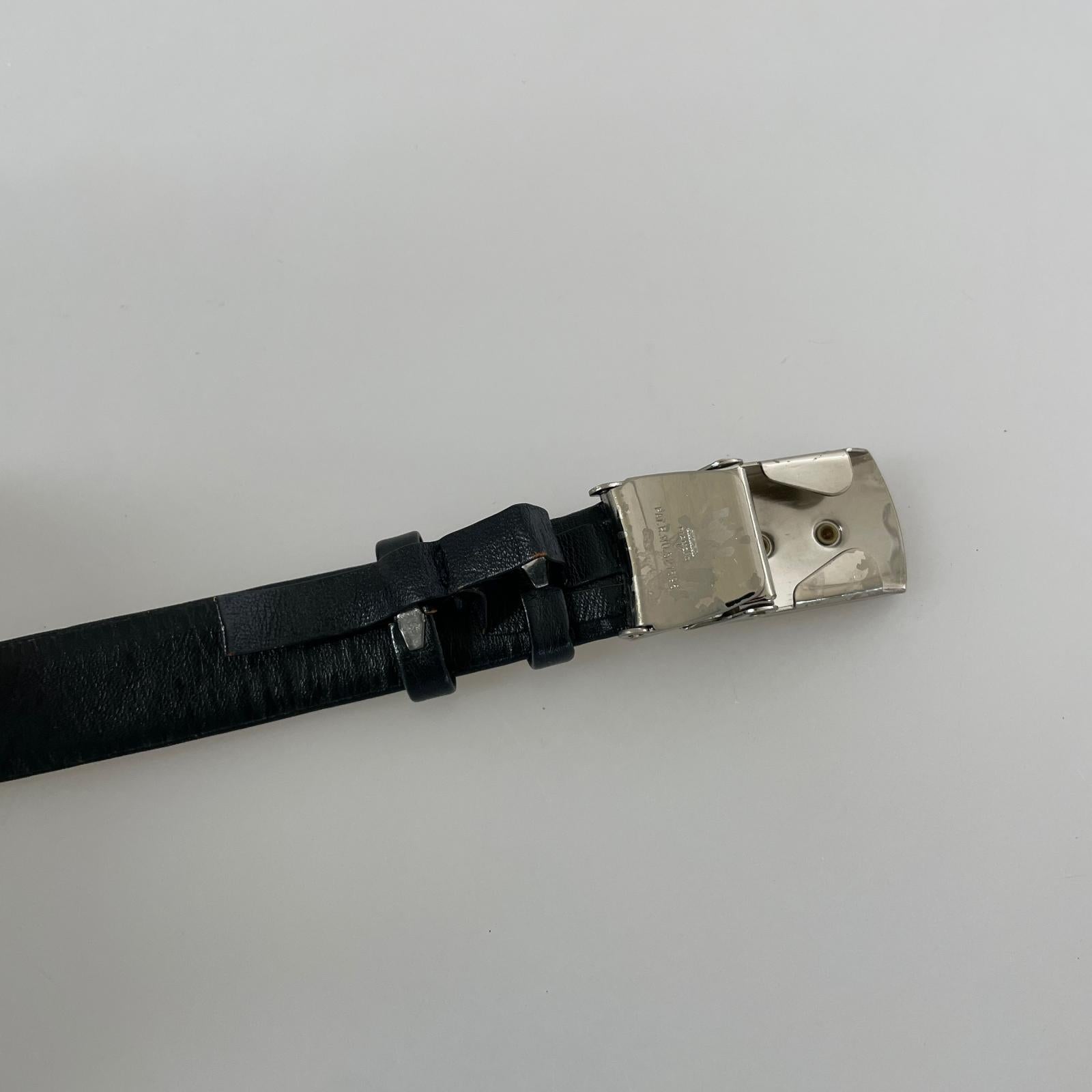 その他アクセサリー レザーナローベルト　黒 ブラック