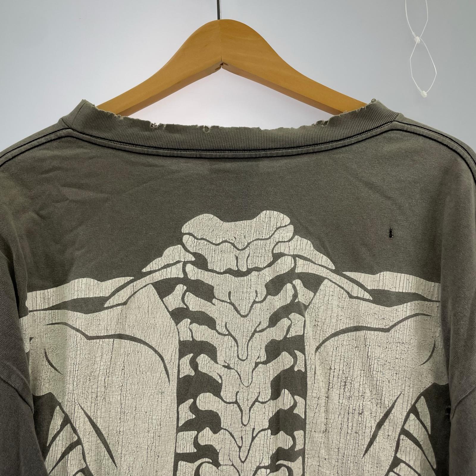 長袖Ｔシャツ SAINT MICHAEL VLONE BONE L/S TEE L グレー