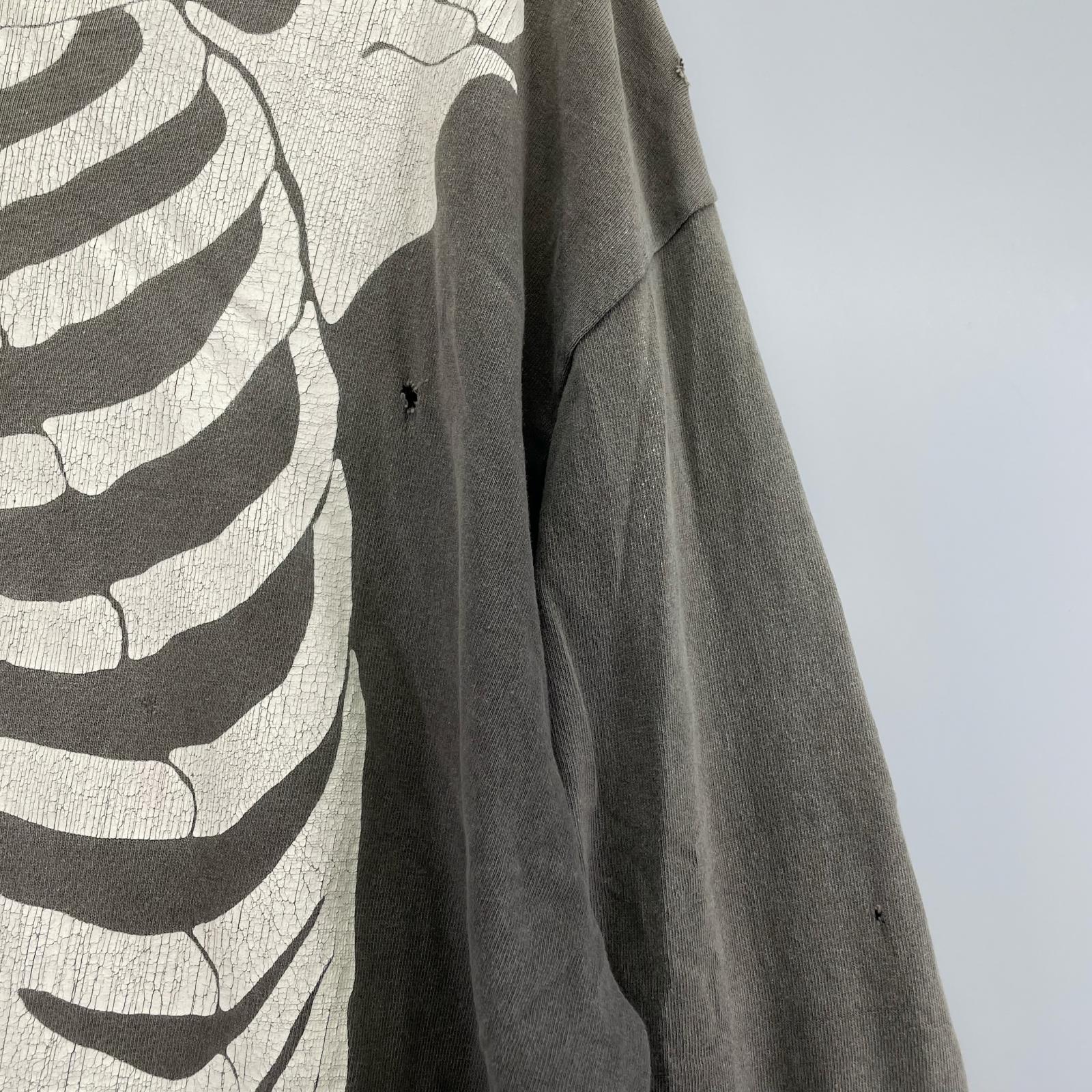 長袖Ｔシャツ SAINT MICHAEL VLONE BONE L/S TEE L グレー