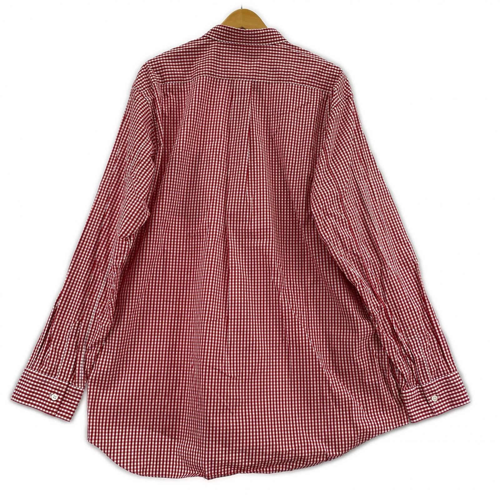 長袖シャツ Comme des Garcons SHIRT FOREVER Wide Classic yarn dyed cotton small check レッド
