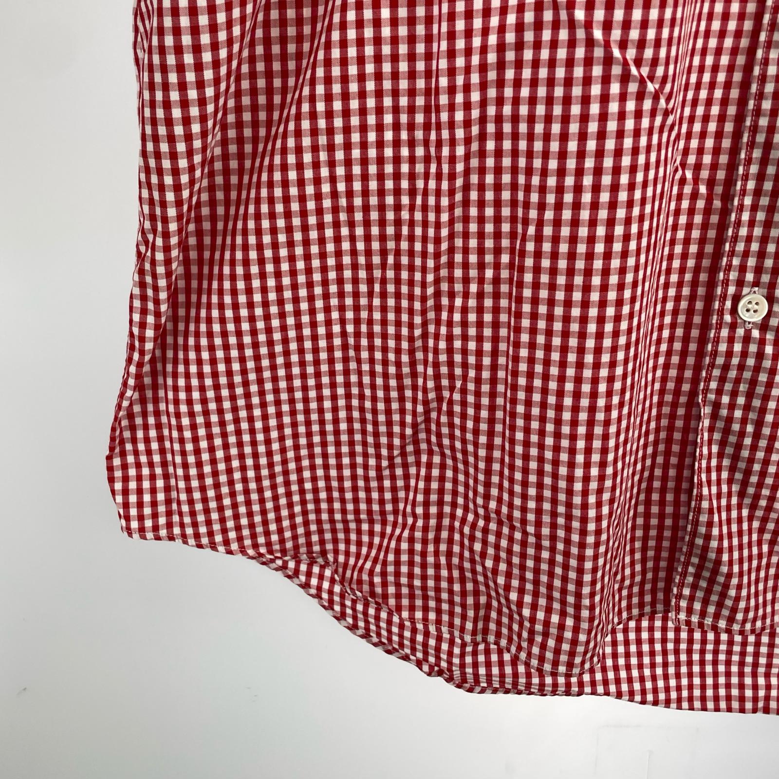 長袖シャツ Comme des Garcons SHIRT FOREVER Wide Classic yarn dyed cotton small check レッド