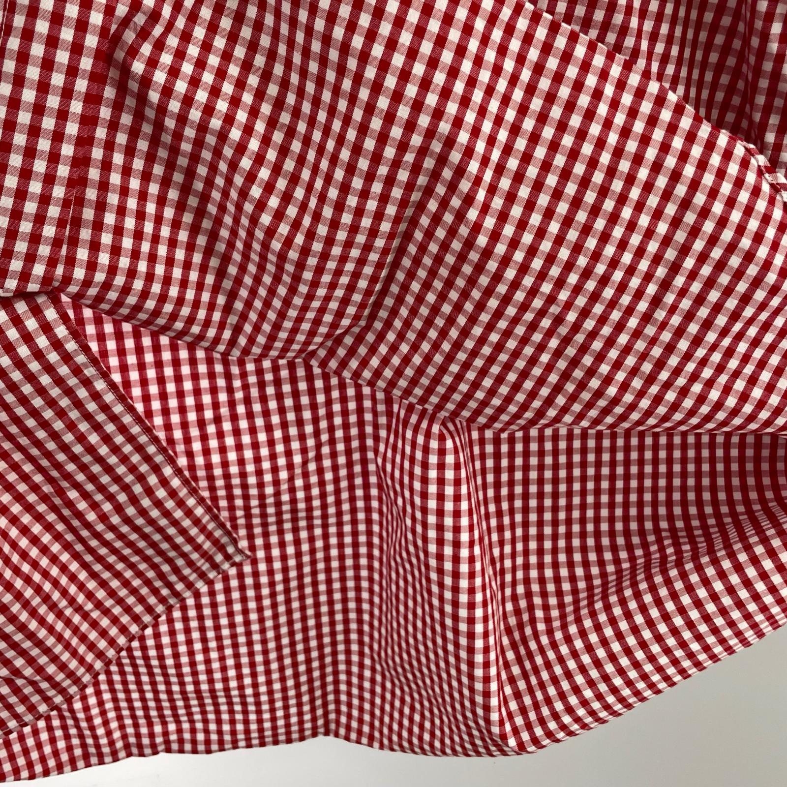 長袖シャツ Comme des Garcons SHIRT FOREVER Wide Classic yarn dyed cotton small check レッド