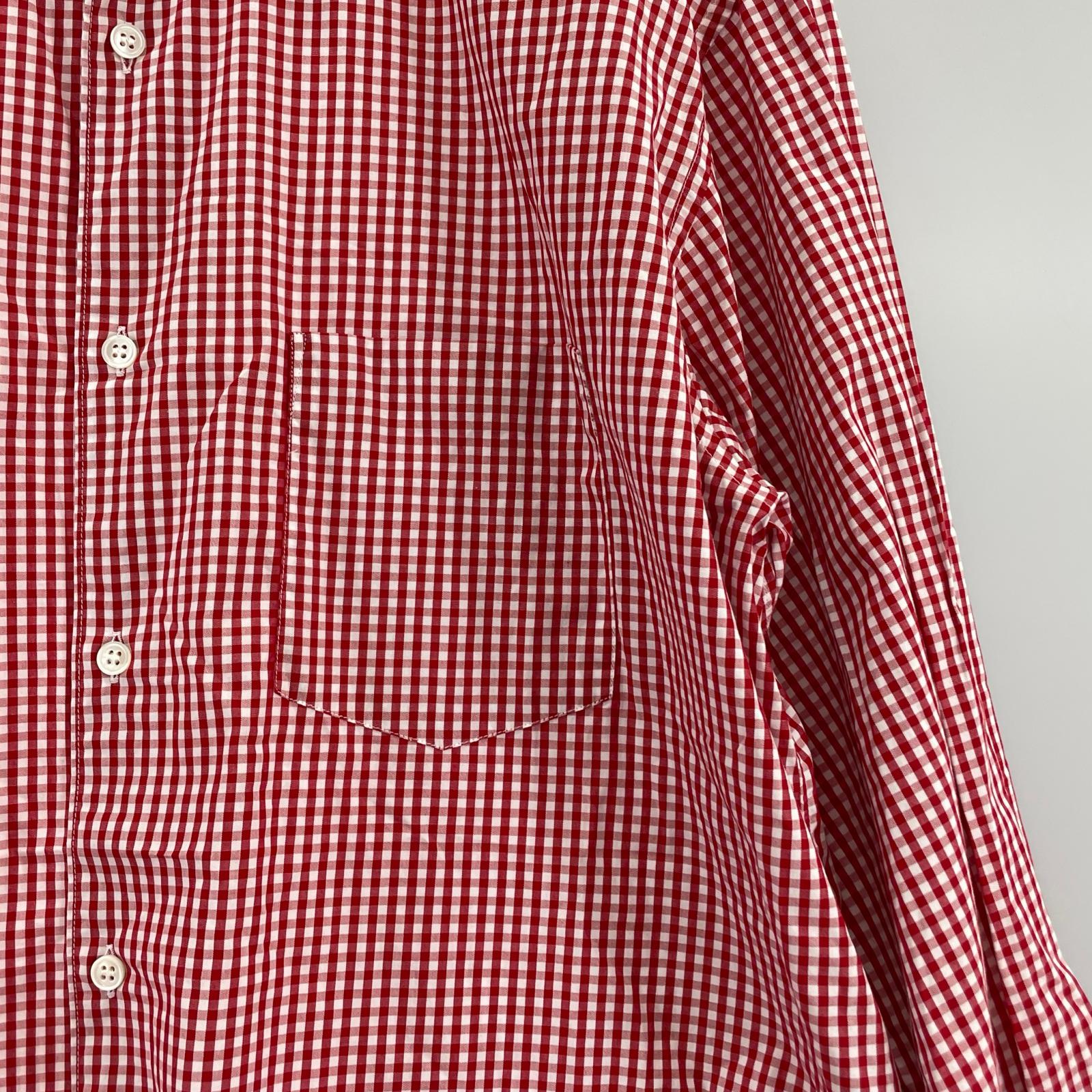 長袖シャツ Comme des Garcons SHIRT FOREVER Wide Classic yarn dyed cotton small check レッド