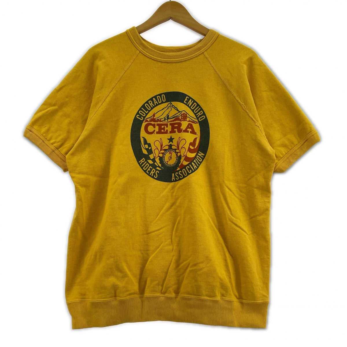半袖Ｔシャツ CERAプリント 半袖スウェット イエロー L イエロー