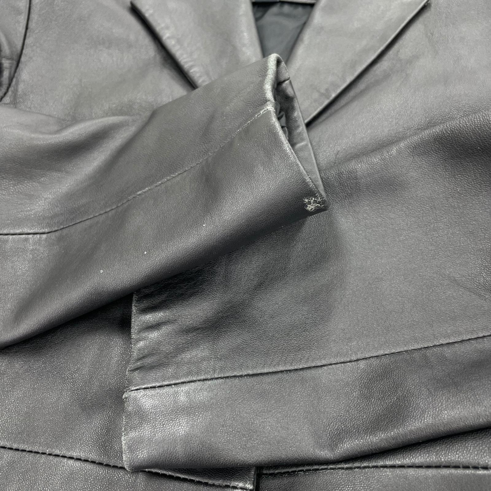 レザージャケット LONDON FOG GENUINE LETHER 黒 (S) S ブラック