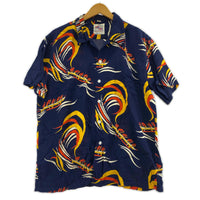 半袖シャツ KAHANAMOKU アロハシャツ (L) L ネイビー