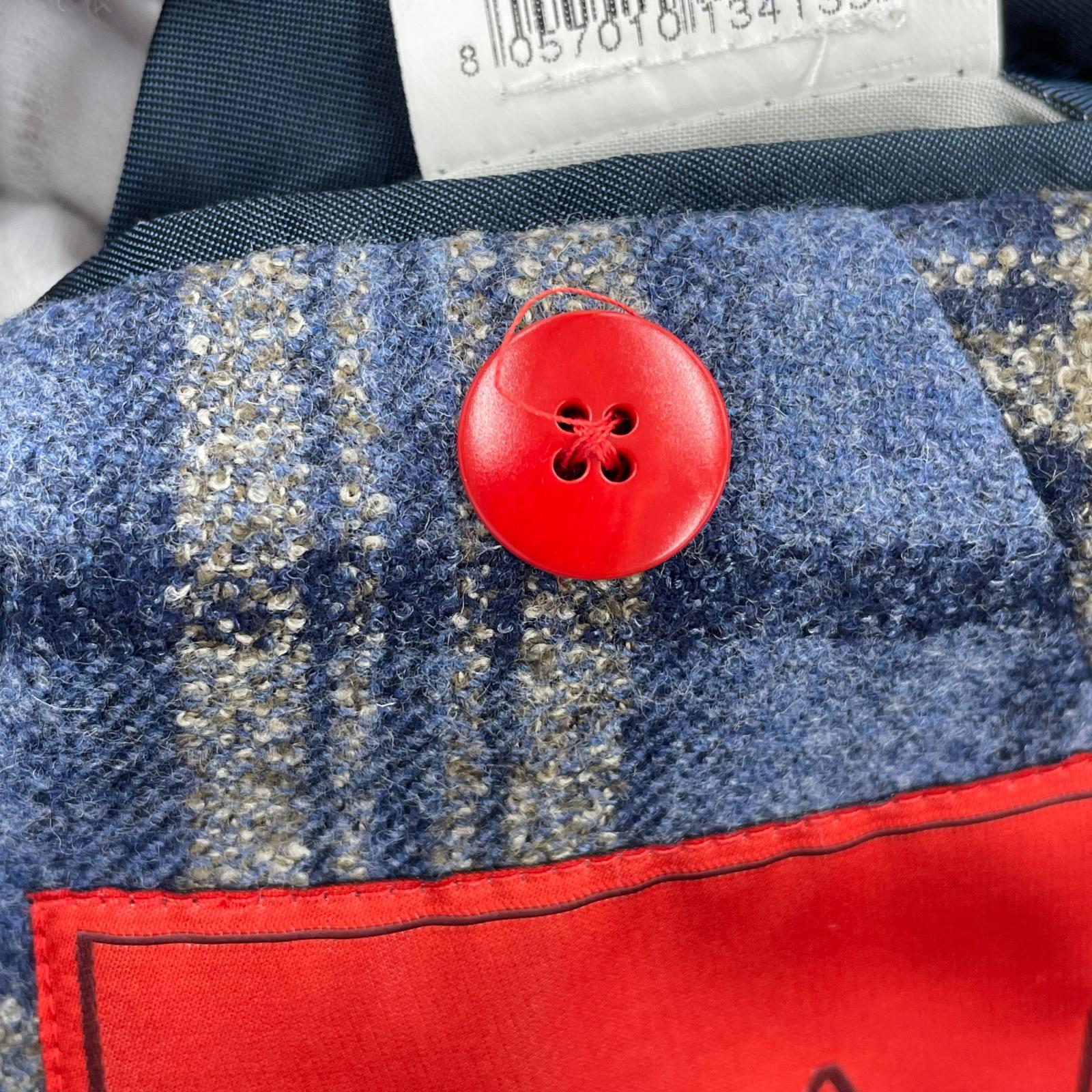 テーラードジャケット ISAIA ウールシルク チェックテーラード (44) 44 ブルー