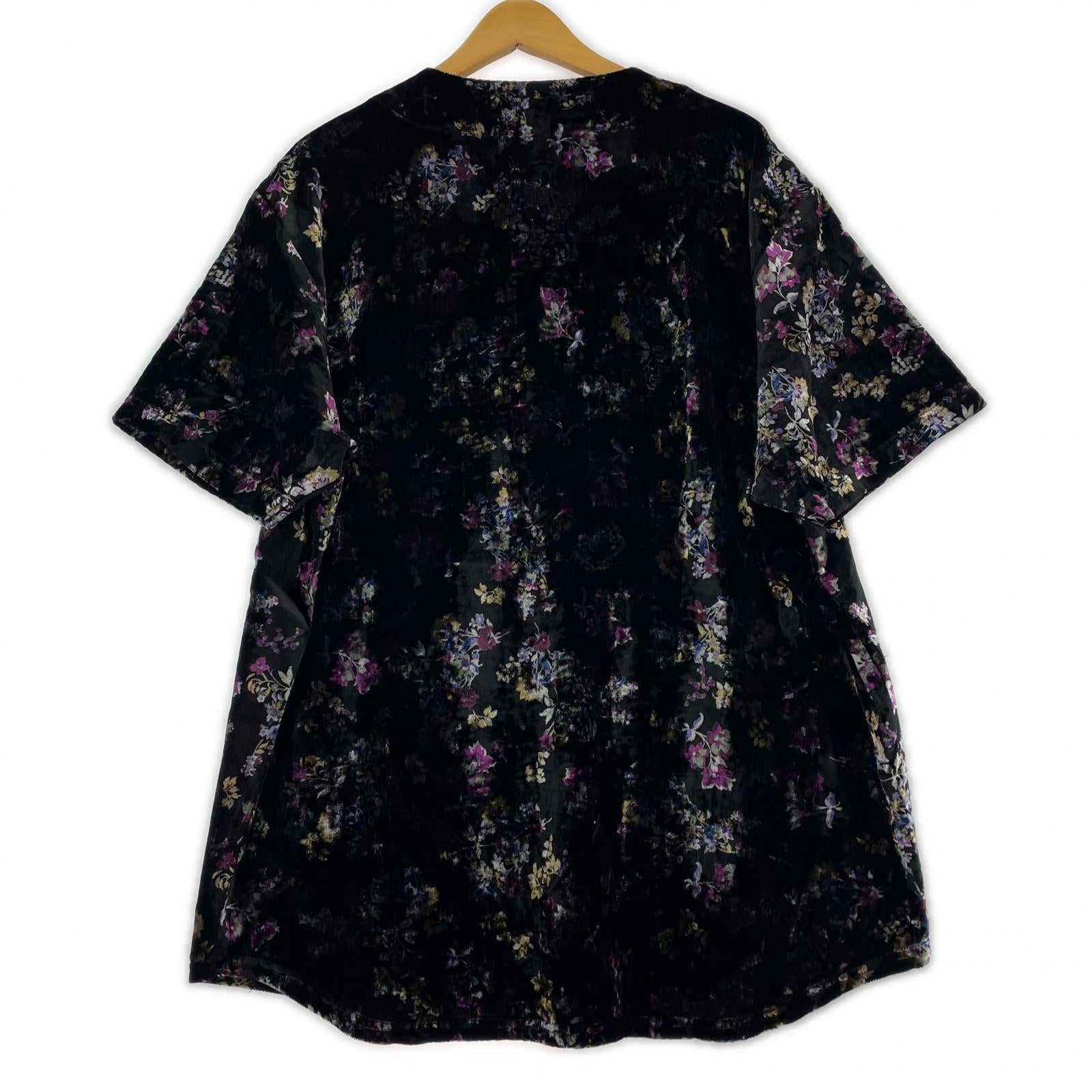 半袖シャツ Supreme Floral Velour Baseball Jersey L Black L ブラック
