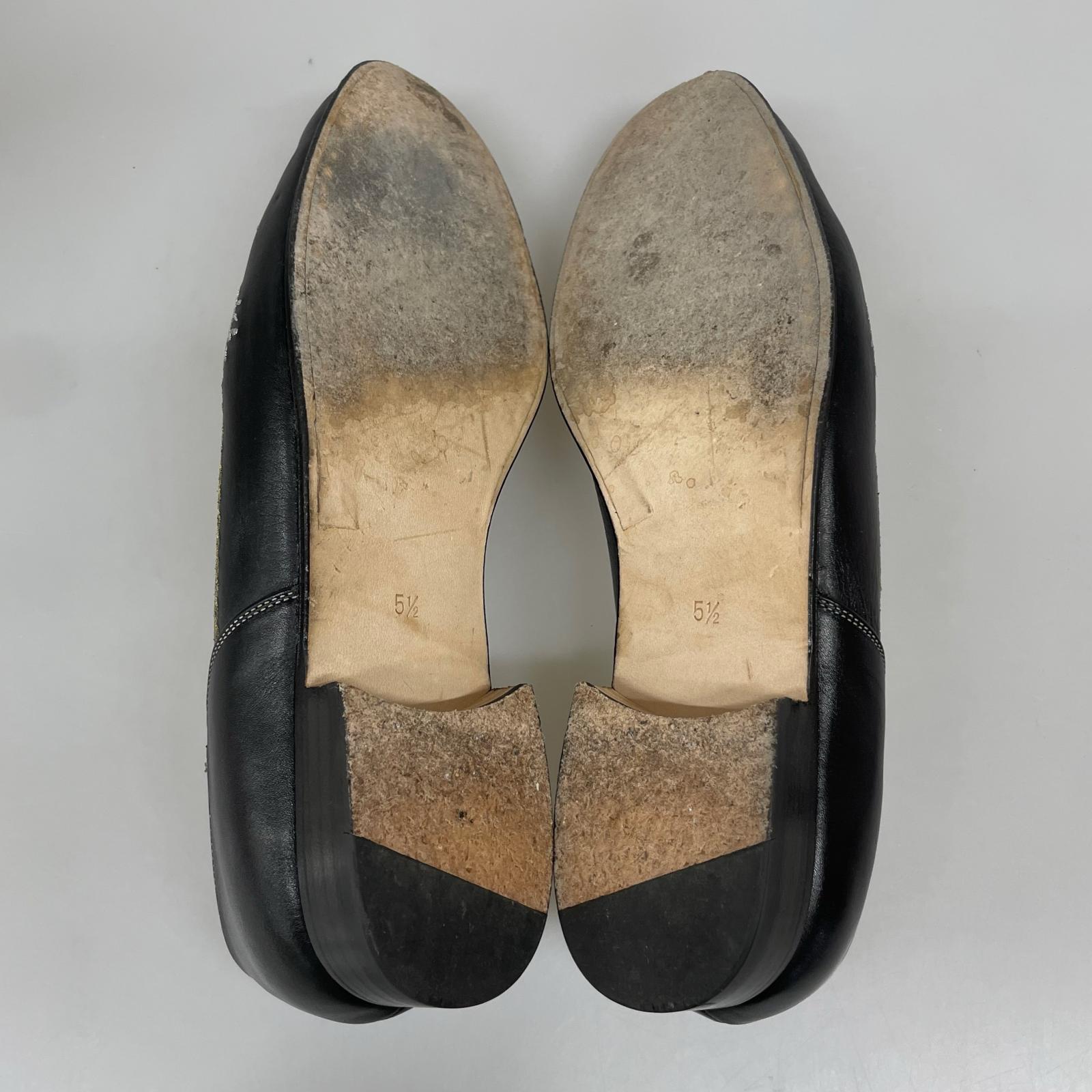 シューズ Post Production Dress Pumps Embroidery Over Calf バレエシューズ 5 1/2 ブラック ブラック