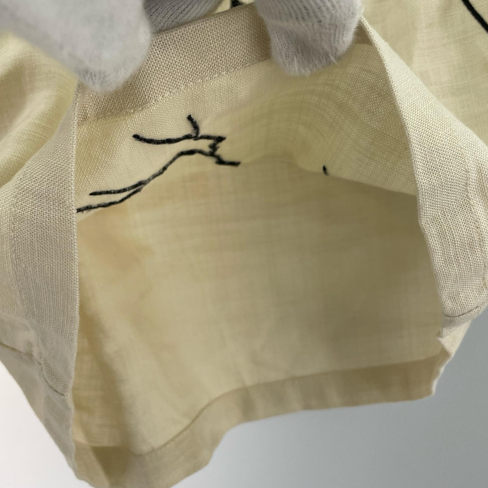 ショートパンツ GAKKIN 雷鳴 LIGHTNING EMBROIDERY SHORT L アイボリー L