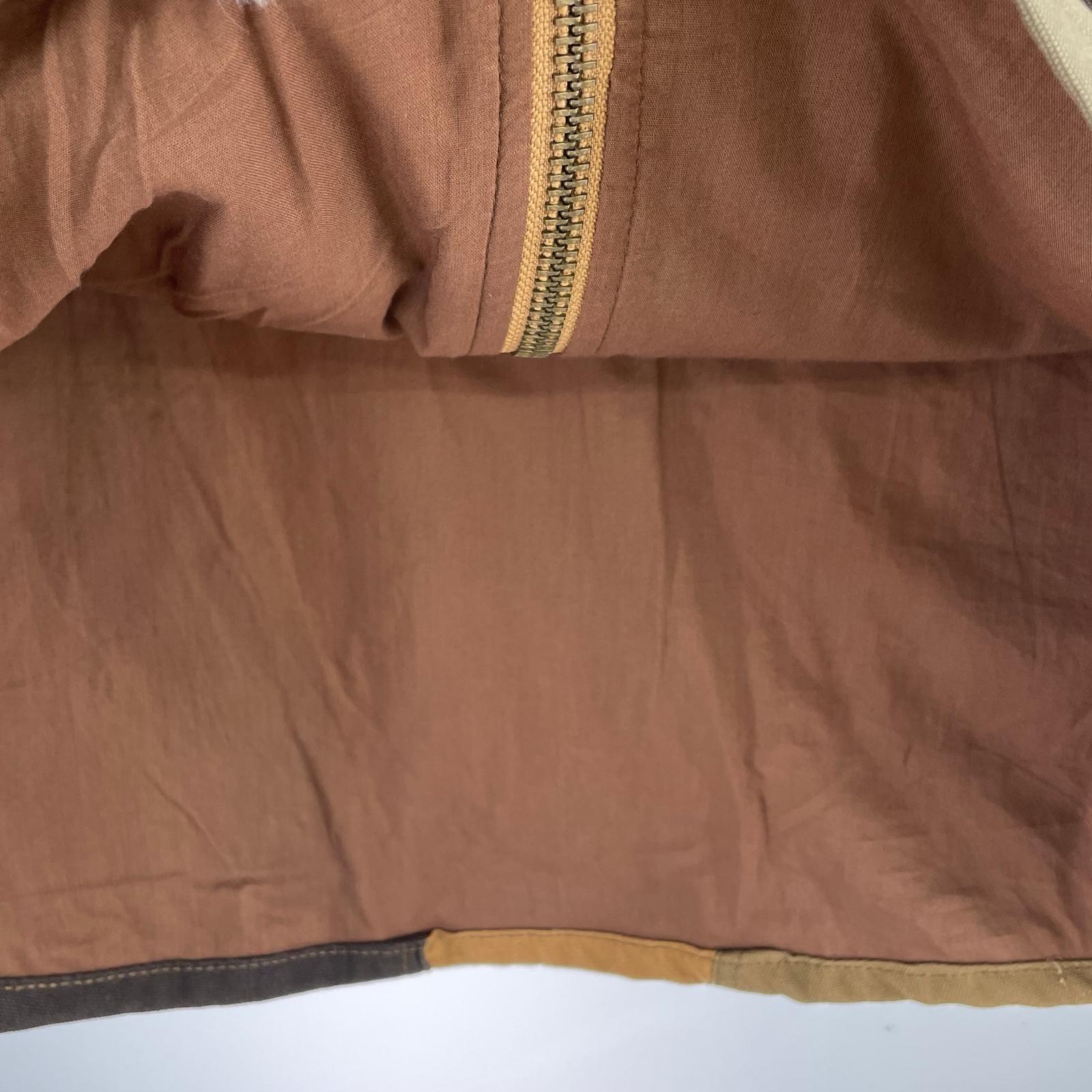 ジャケット Mr.Remakeman Carhartt パッチワークダックベスト ブラウン系 2