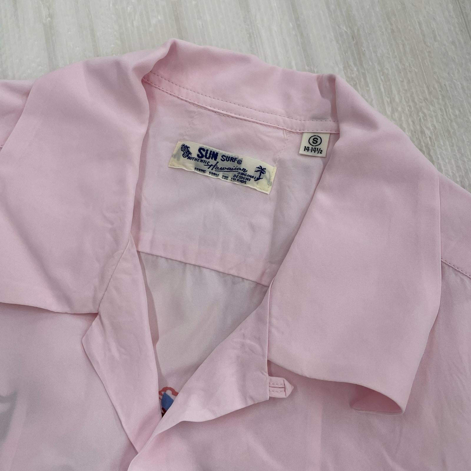 半袖シャツ SUN SURF S/S レイヨンナイロンシャツ ピンク(S) S ピンク