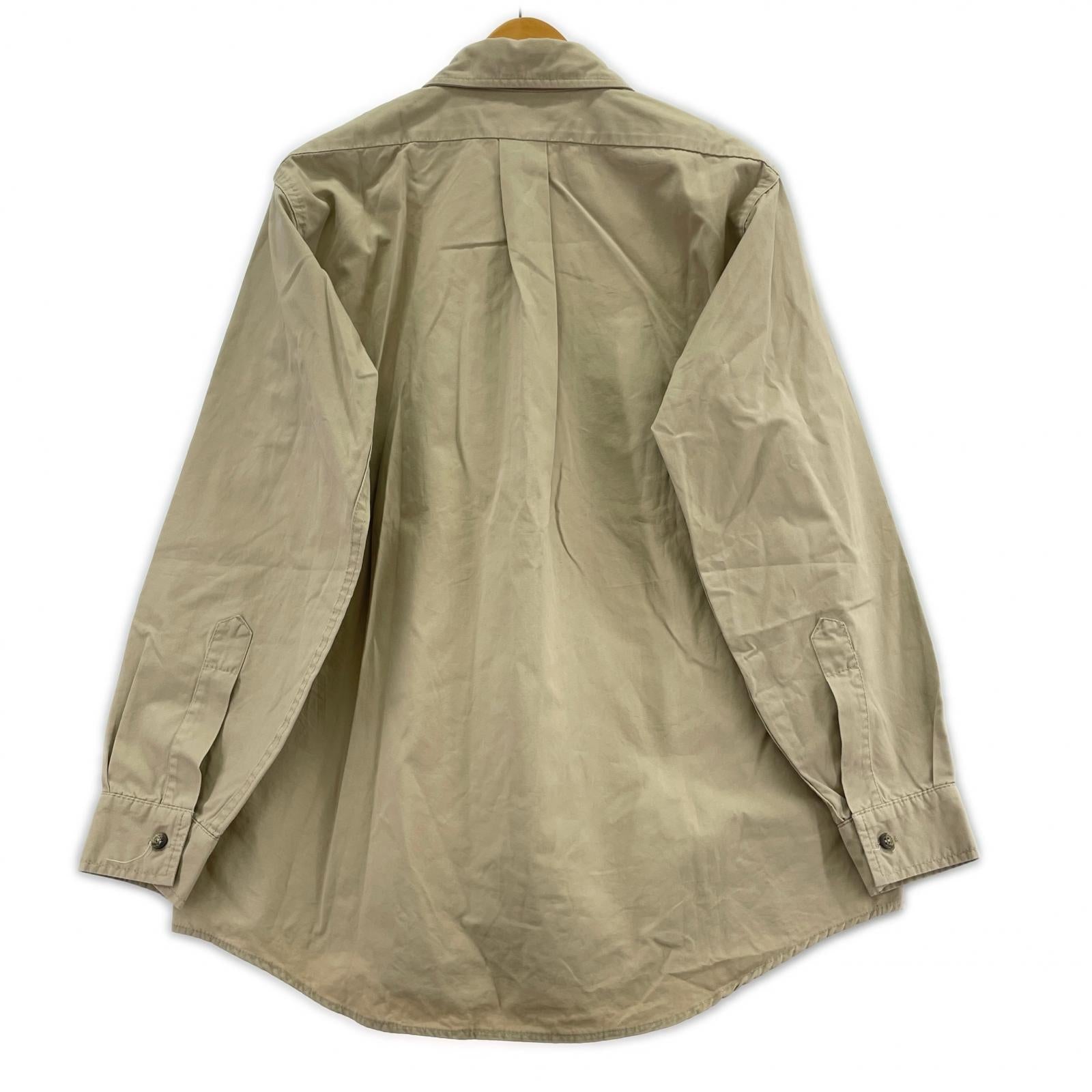 長袖シャツ FOLSON　 USA製シャツ　茶　40 40 ブラウン