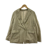 ジャケット SLOBE IENA ﾘﾈﾝﾌﾞﾚﾝﾄﾞﾀﾞﾌﾞﾙﾌﾞﾚｽﾄｼﾞｬｹｯﾄ ベージュ