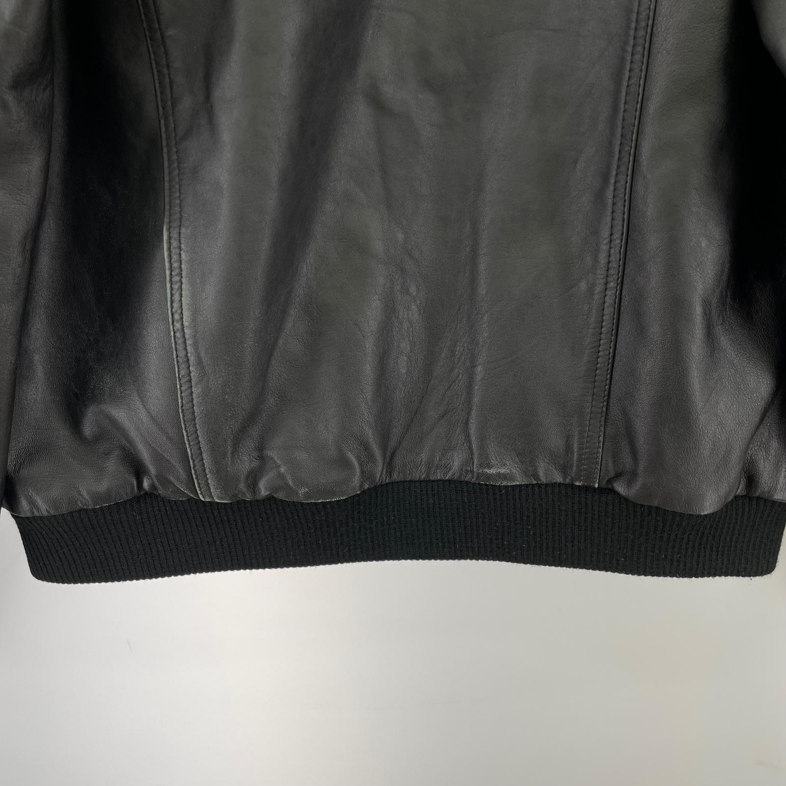 レザージャケット 63 LEATHERS シングルレザージャケット M M ブラック