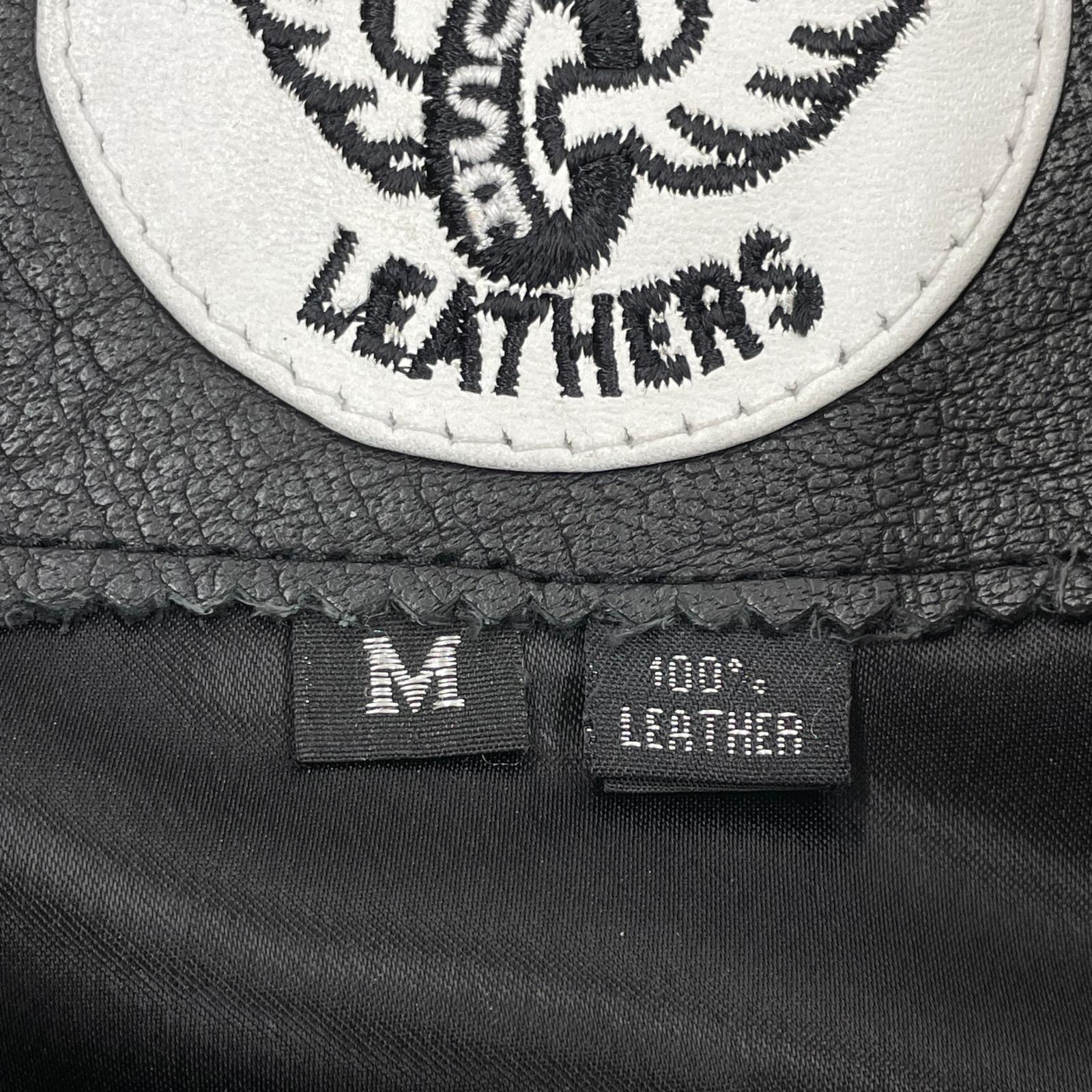 レザージャケット 63 LEATHERS シングルレザージャケット M M ブラック