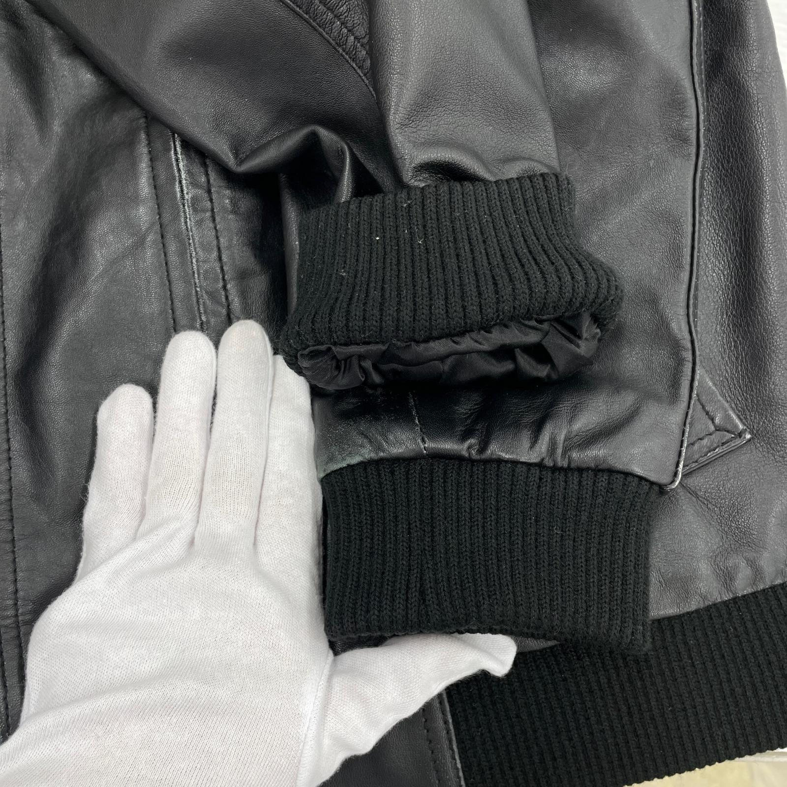 レザージャケット 63 LEATHERS シングルレザージャケット M M ブラック