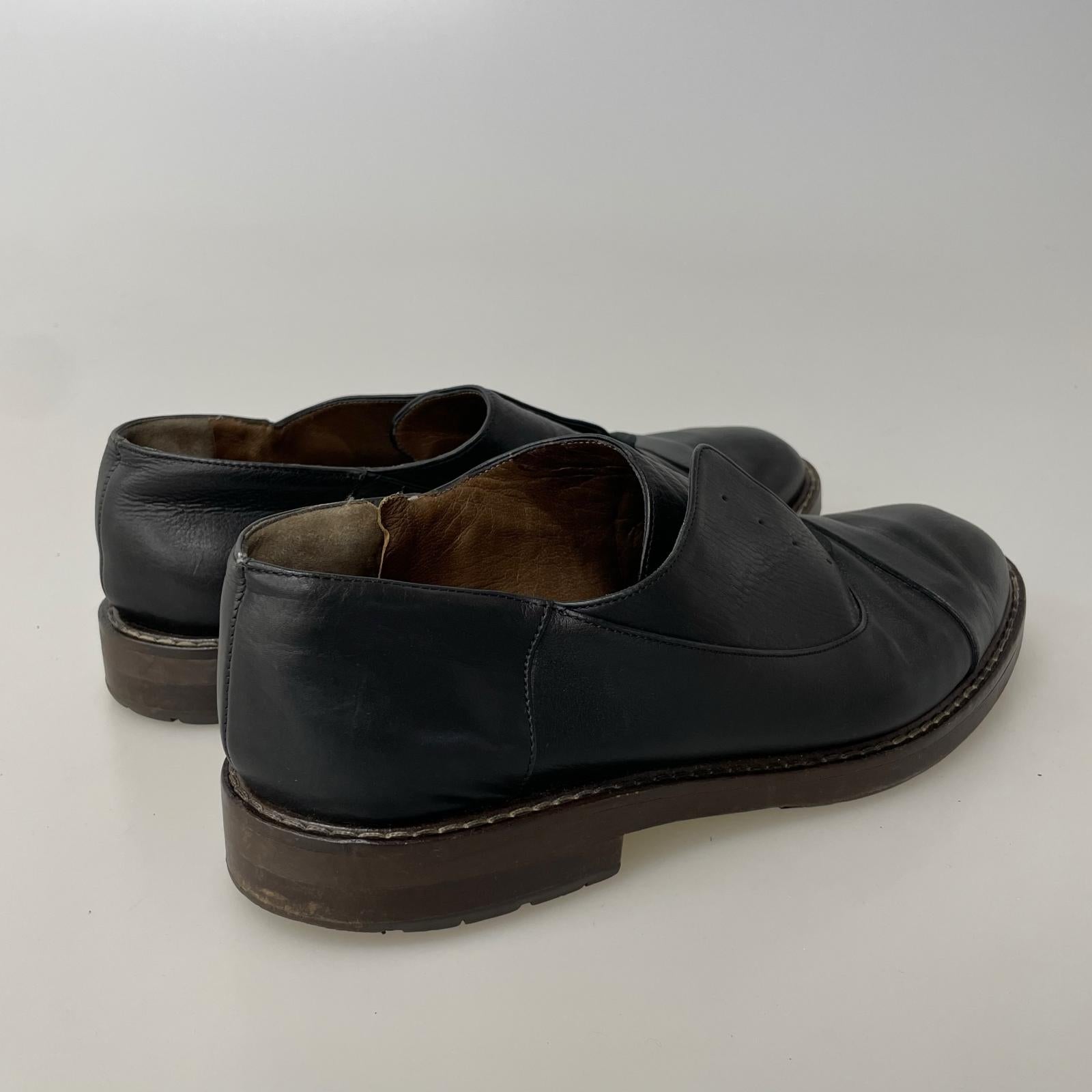 スニーカー MARNI レザースリッポン 黒 ブラック