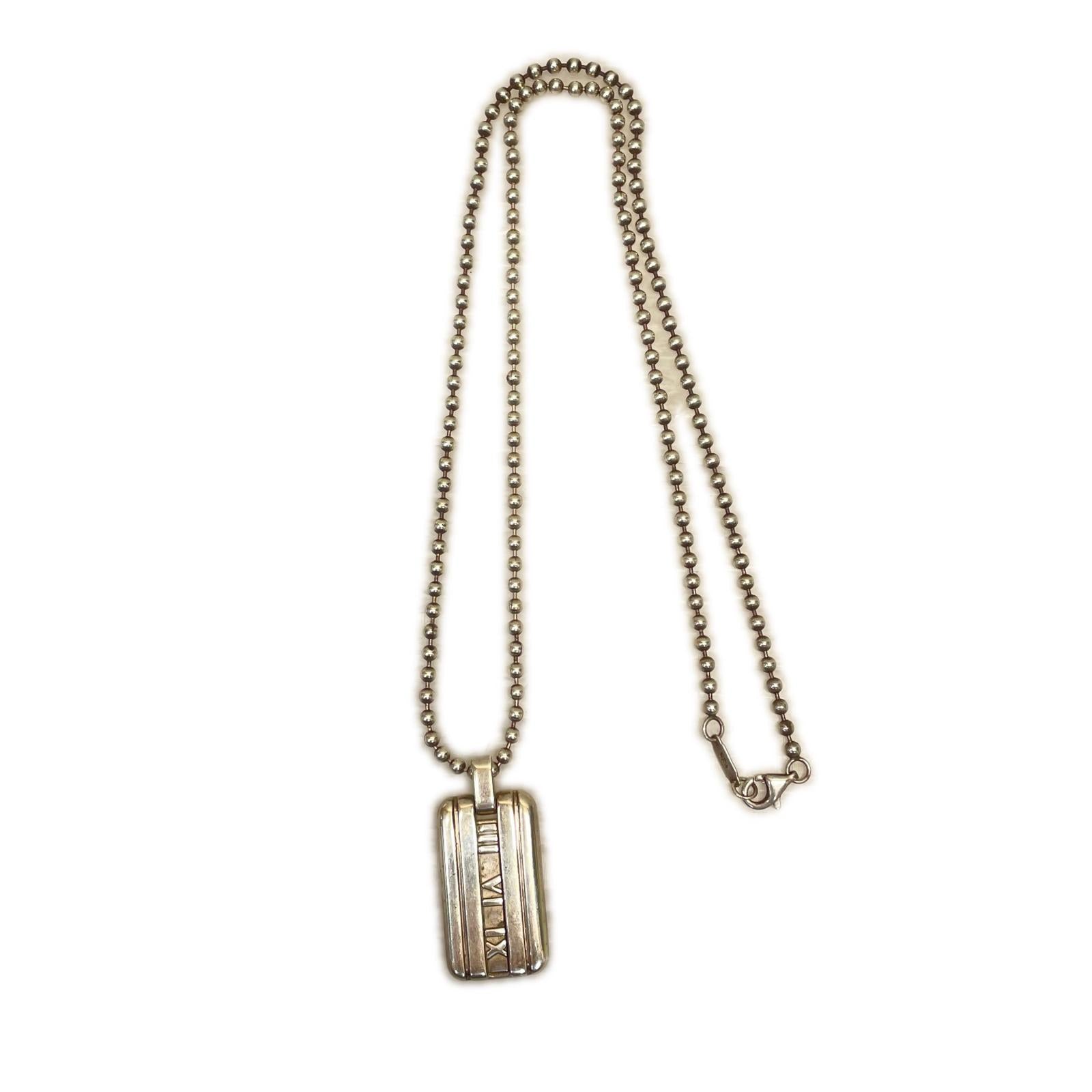 Tiffany＆Co. アトラス プレート シルバー ネックレス