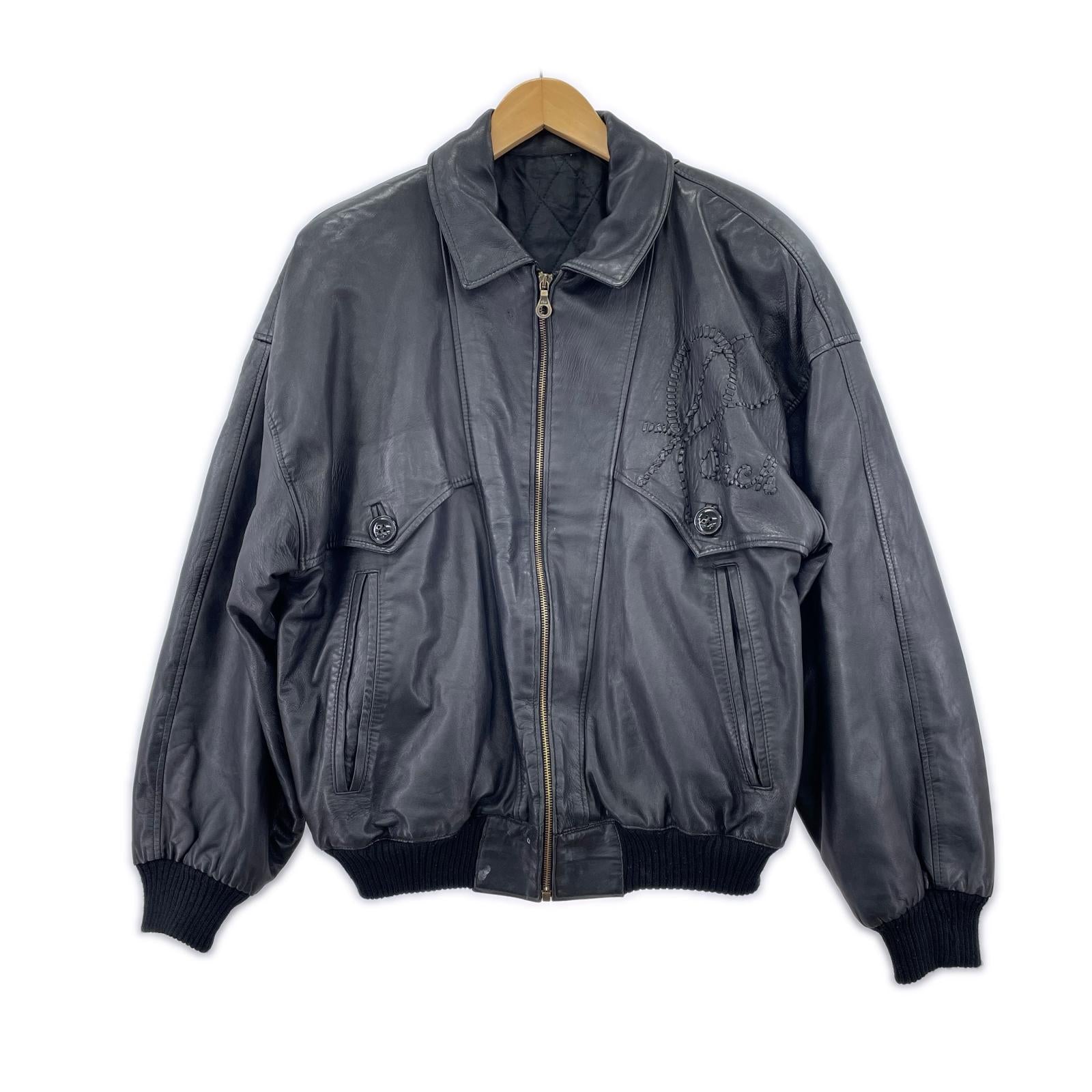 レザージャケット vera pelle 50 イタリア製 BLK 50 ブラック