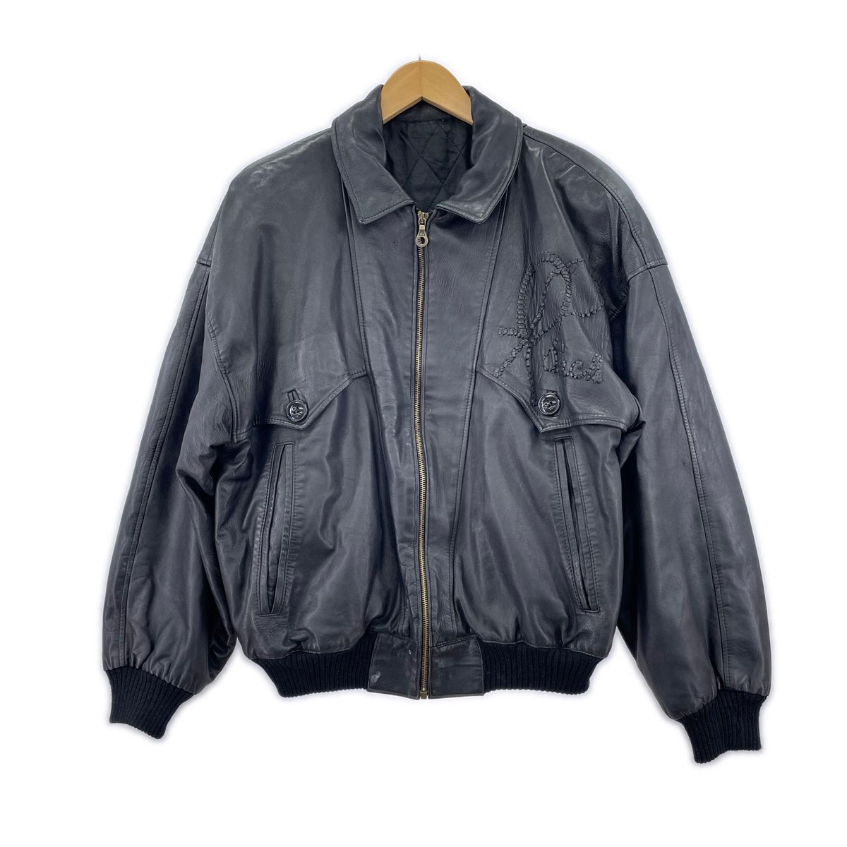 レザージャケット vera pelle 50 イタリア製 BLK 50 ブラック