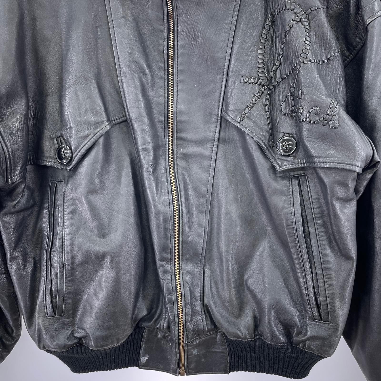 レザージャケット vera pelle 50 イタリア製 BLK 50 ブラック