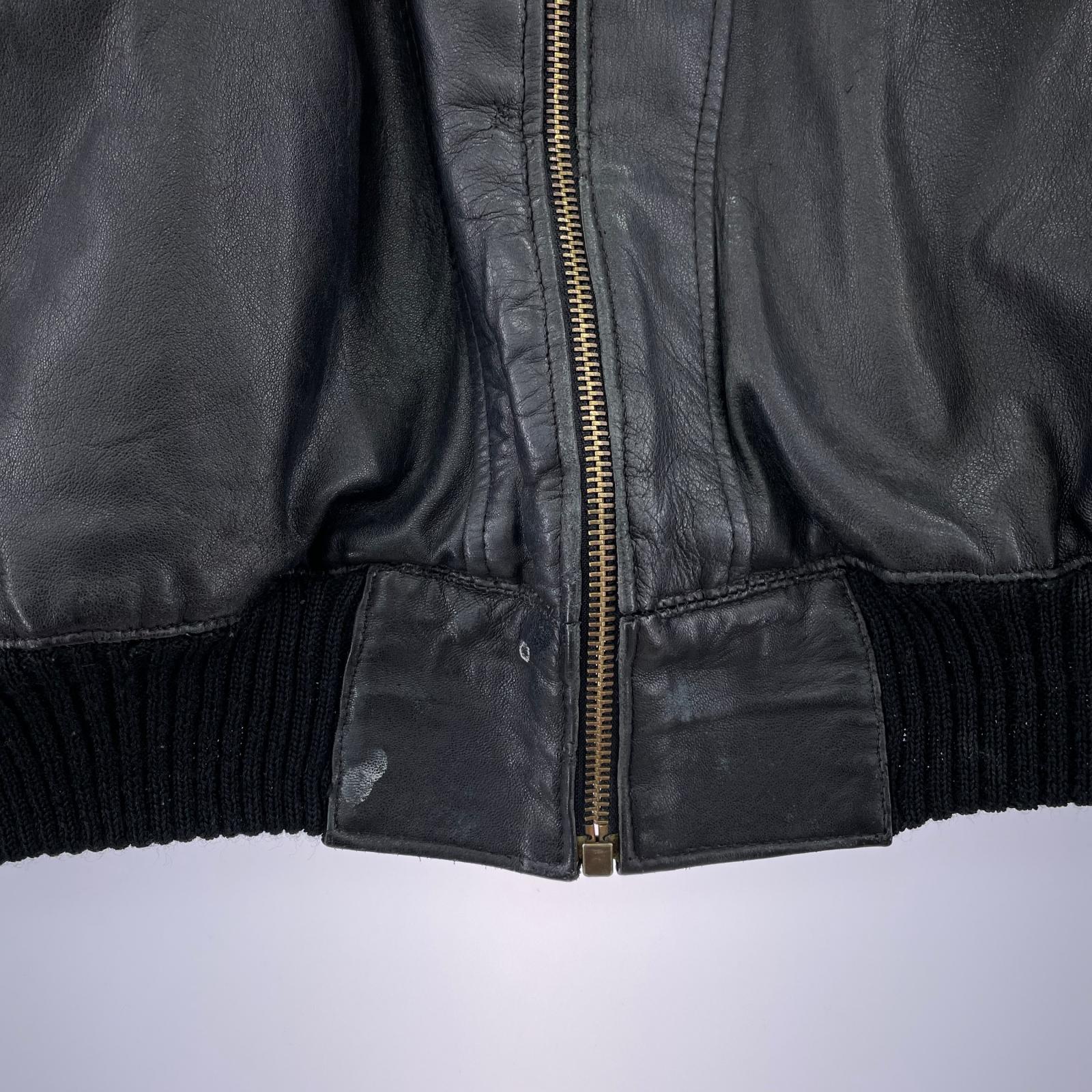 レザージャケット vera pelle 50 イタリア製 BLK 50 ブラック